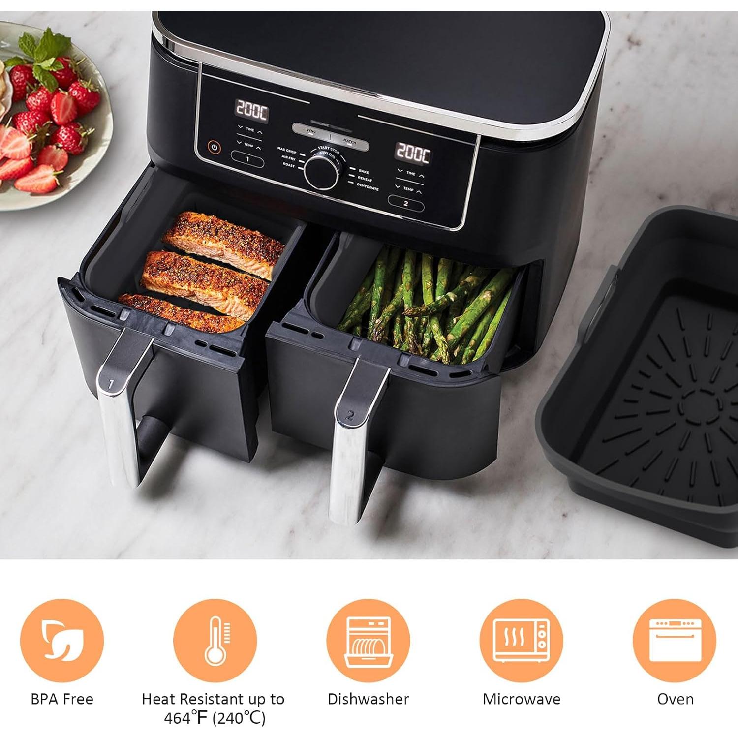 Forros de Silicona Reutilizables para Freidora de Aire 8-10 QT