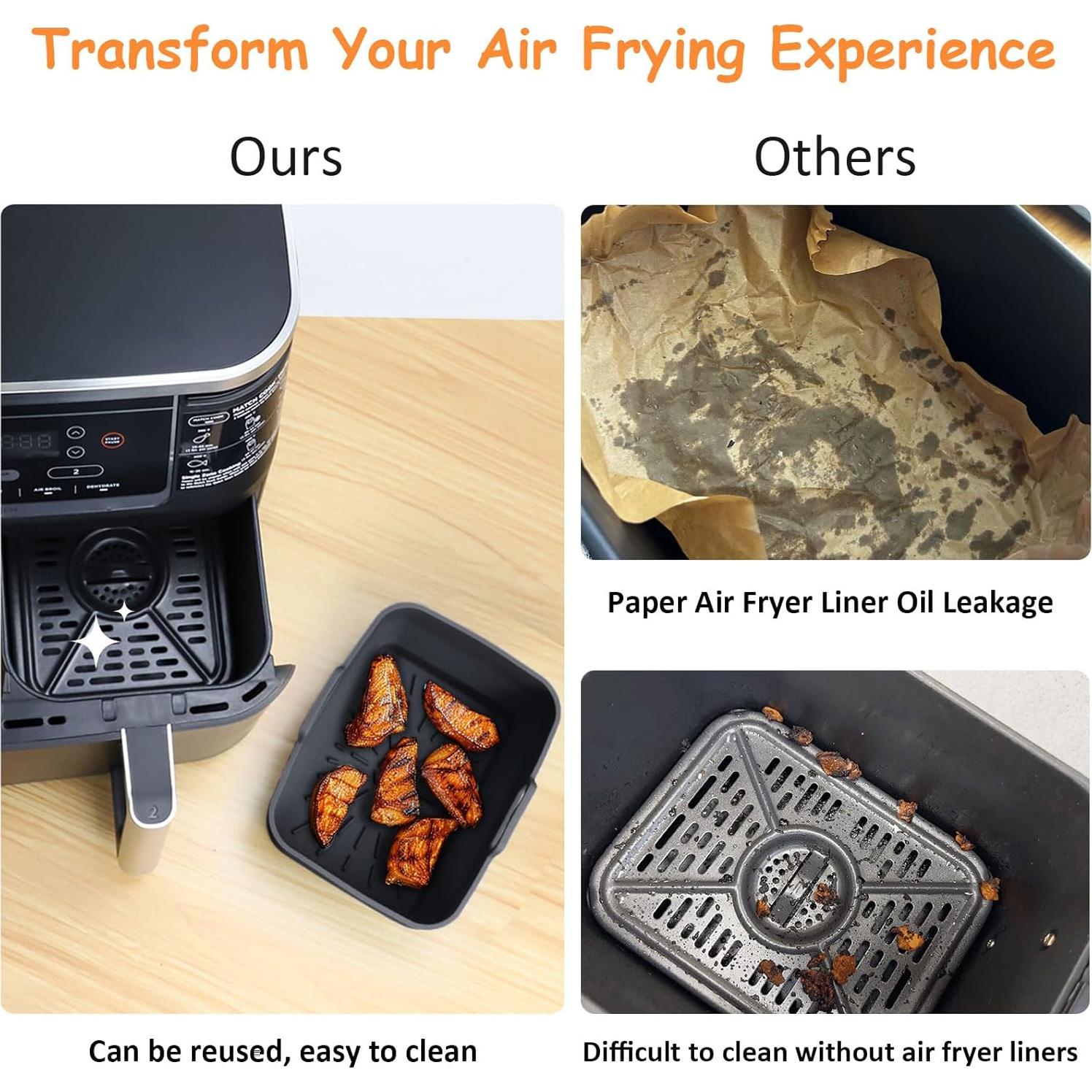 Forros de Silicona Reutilizables para Freidora de Aire 8-10 QT