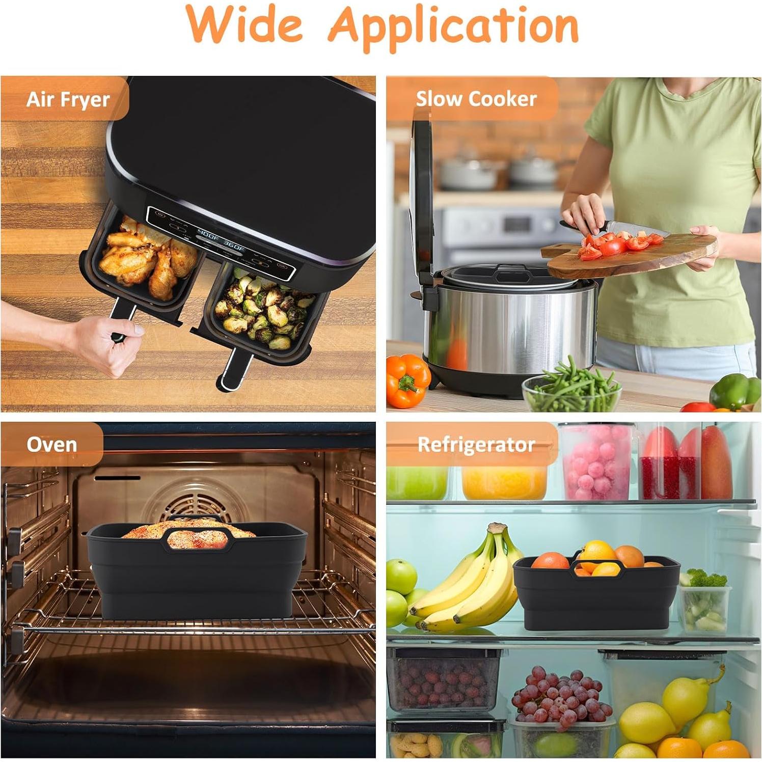 Forros de Silicona Reutilizables para Freidora de Aire 8-10 QT