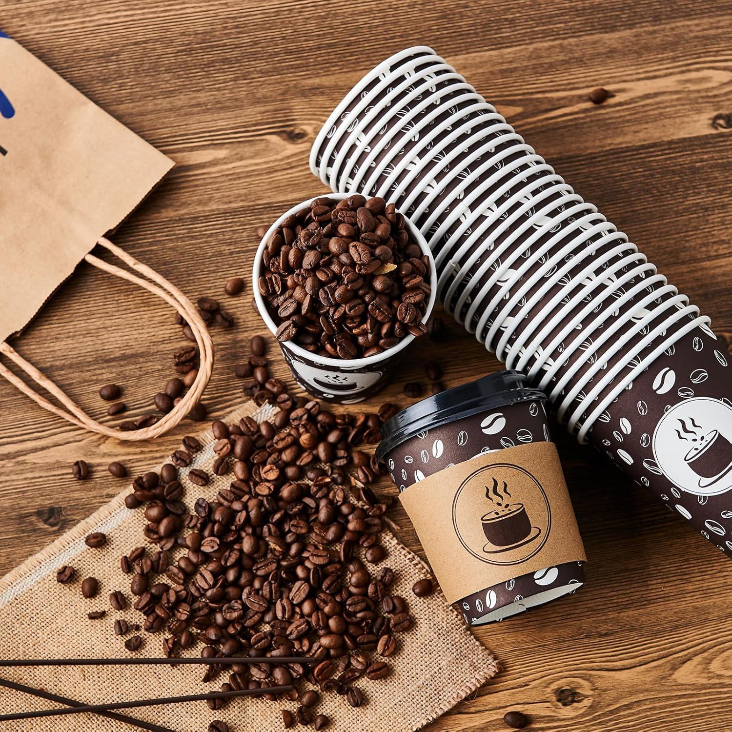 Vasos de Café Desechables FIESTA JOLLY 10oz 100 Unidades