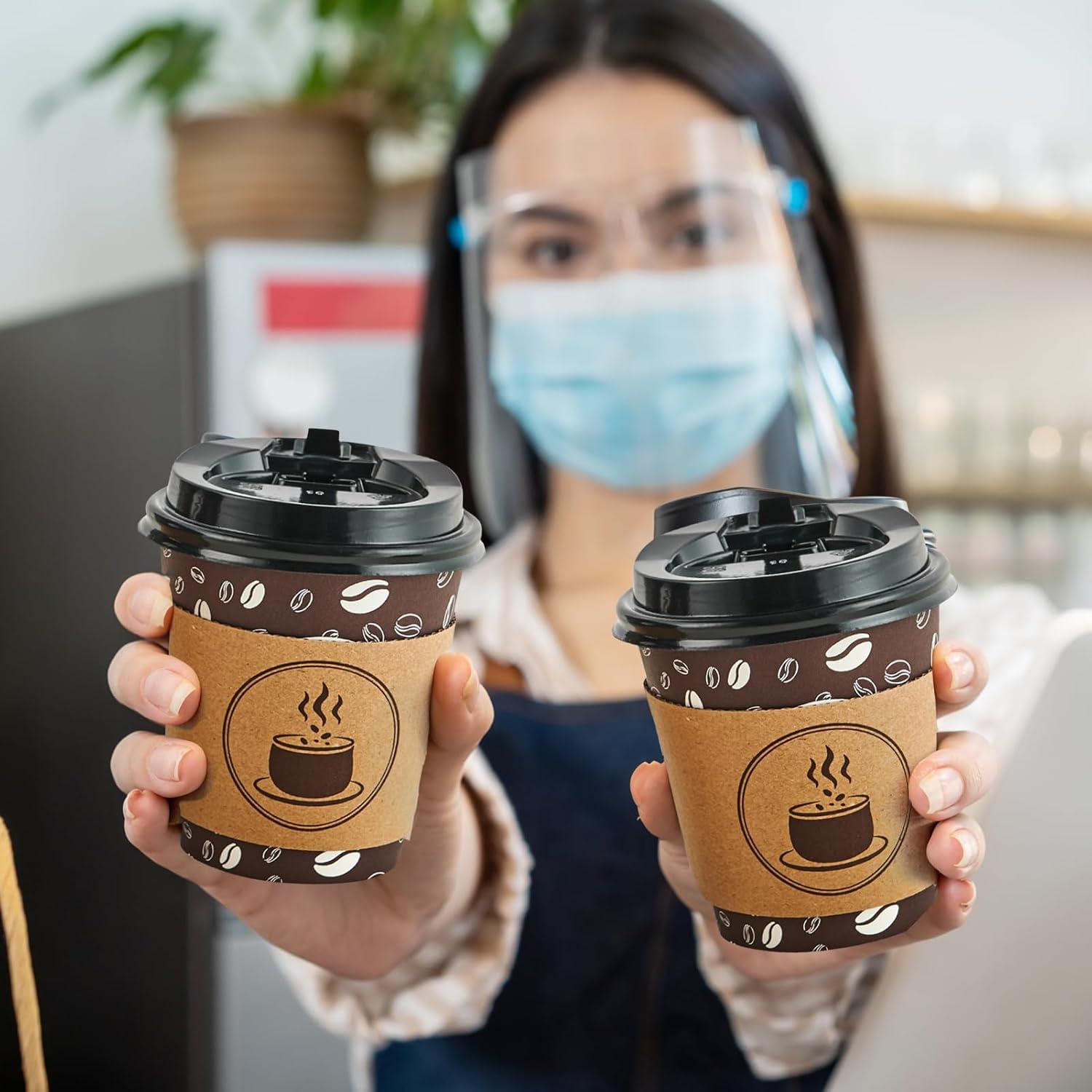 Vasos de Café Desechables FIESTA JOLLY 10oz 100 Unidades