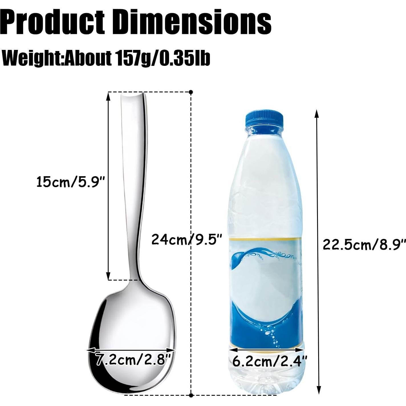Cuchara de Servicio Wenkoni Acero Inoxidable 316L 24x7.2 cm