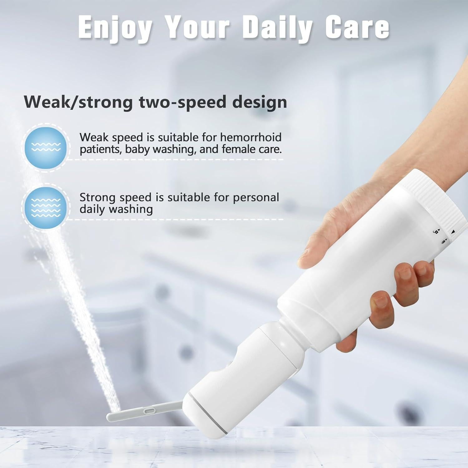 Bidet Portátil SPACEREST 360ml Recargable para Viajes