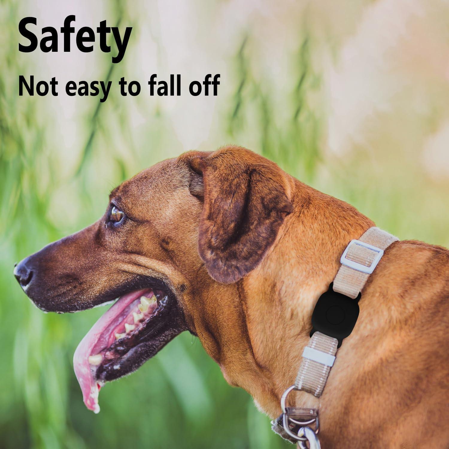 Geiomoo Silicone Case for Tile Mate (2024, 2022, 2020) Tracker, Protective Cover for Pet Collar (Black)