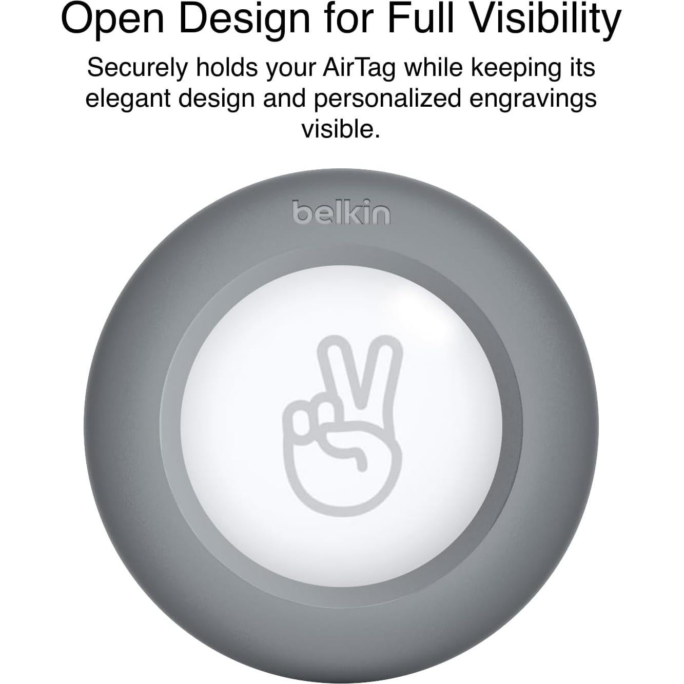 Funda Belkin para Apple AirTag con Clip Gris Oscuro - Protección Rayones