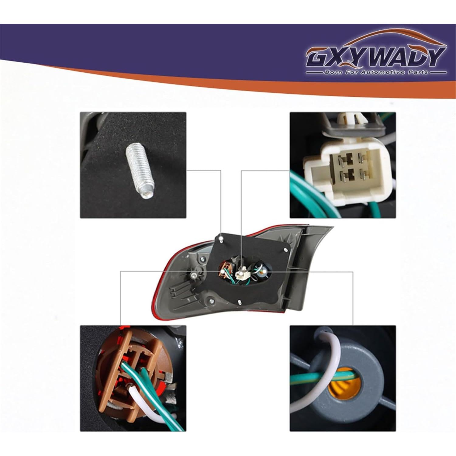 Cubierta Luz Trasera Roja GXYWADY Toyota Corolla 2009-2010 Izquierda