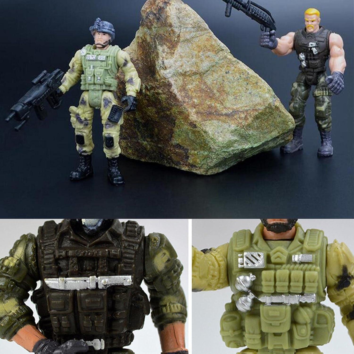 Figuras de Acción IMIREUXY Ejército y Zombis 12PCS Verde