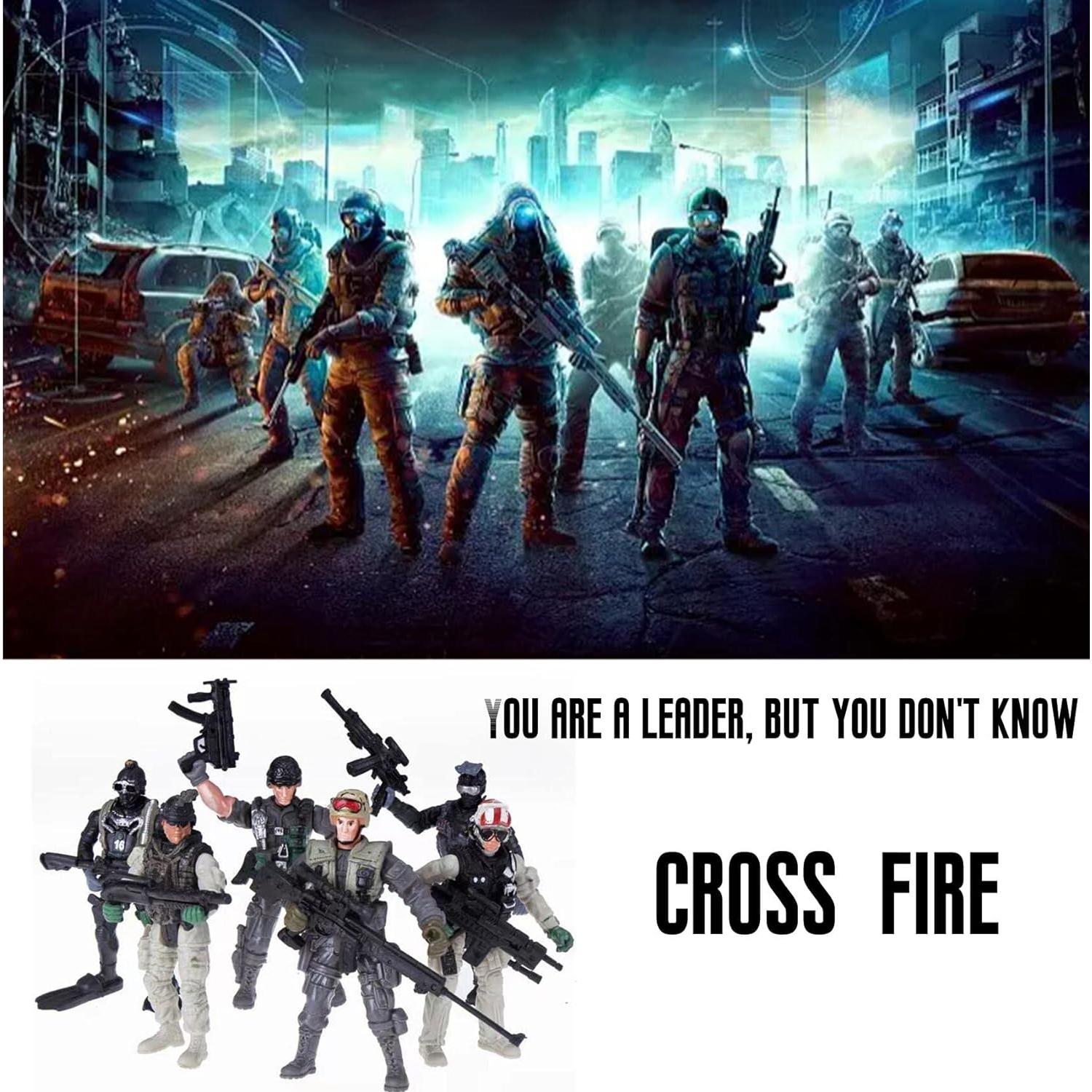 Figuras de Acción IMIREUXY Marines y Zombis 12PCS