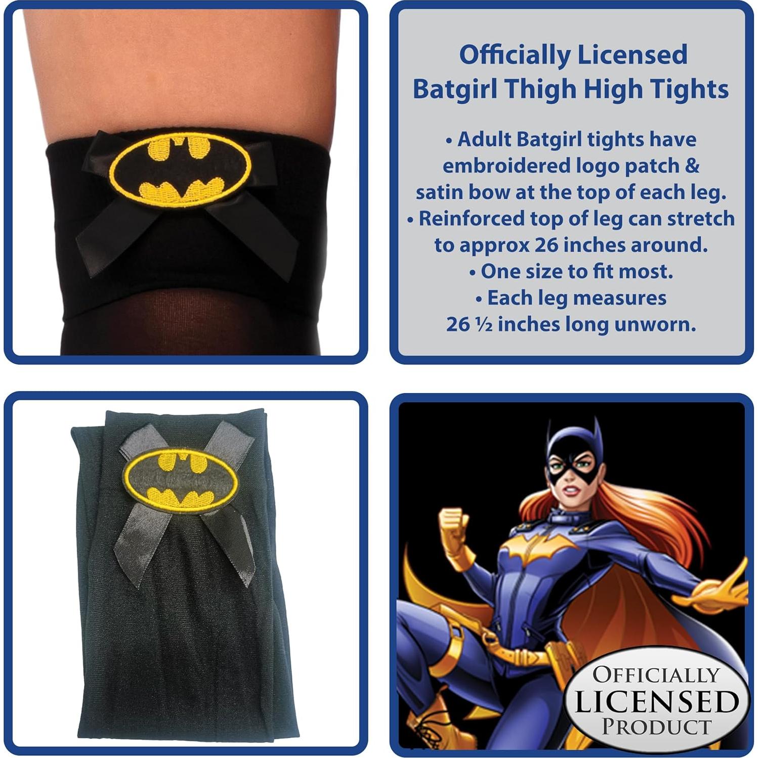 Medias Altas Batgirl Rubie's Costume Co - Licencia Oficial DC