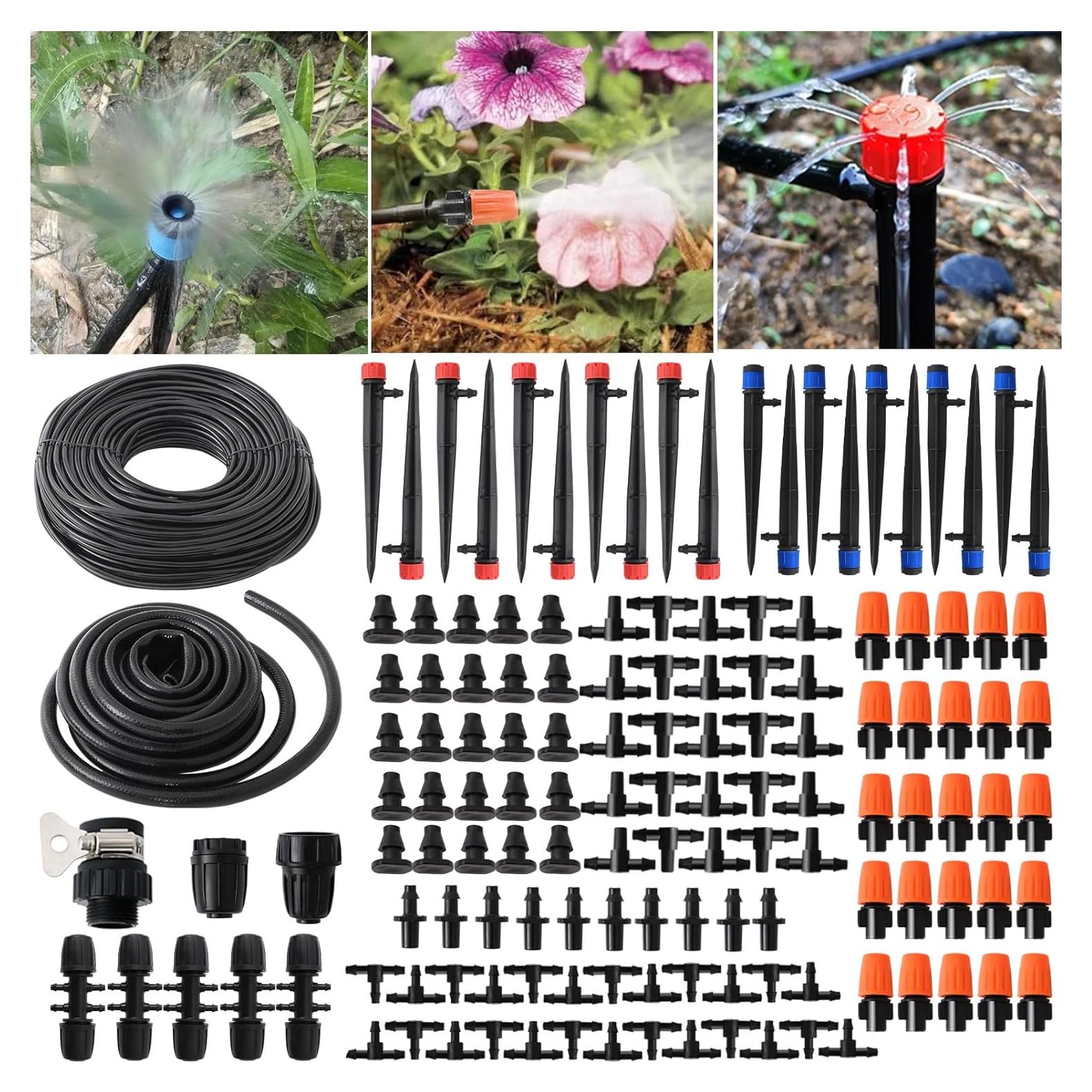 Kit de riego por goteo PRUNkuar 68,58m 159 piezas ajustables