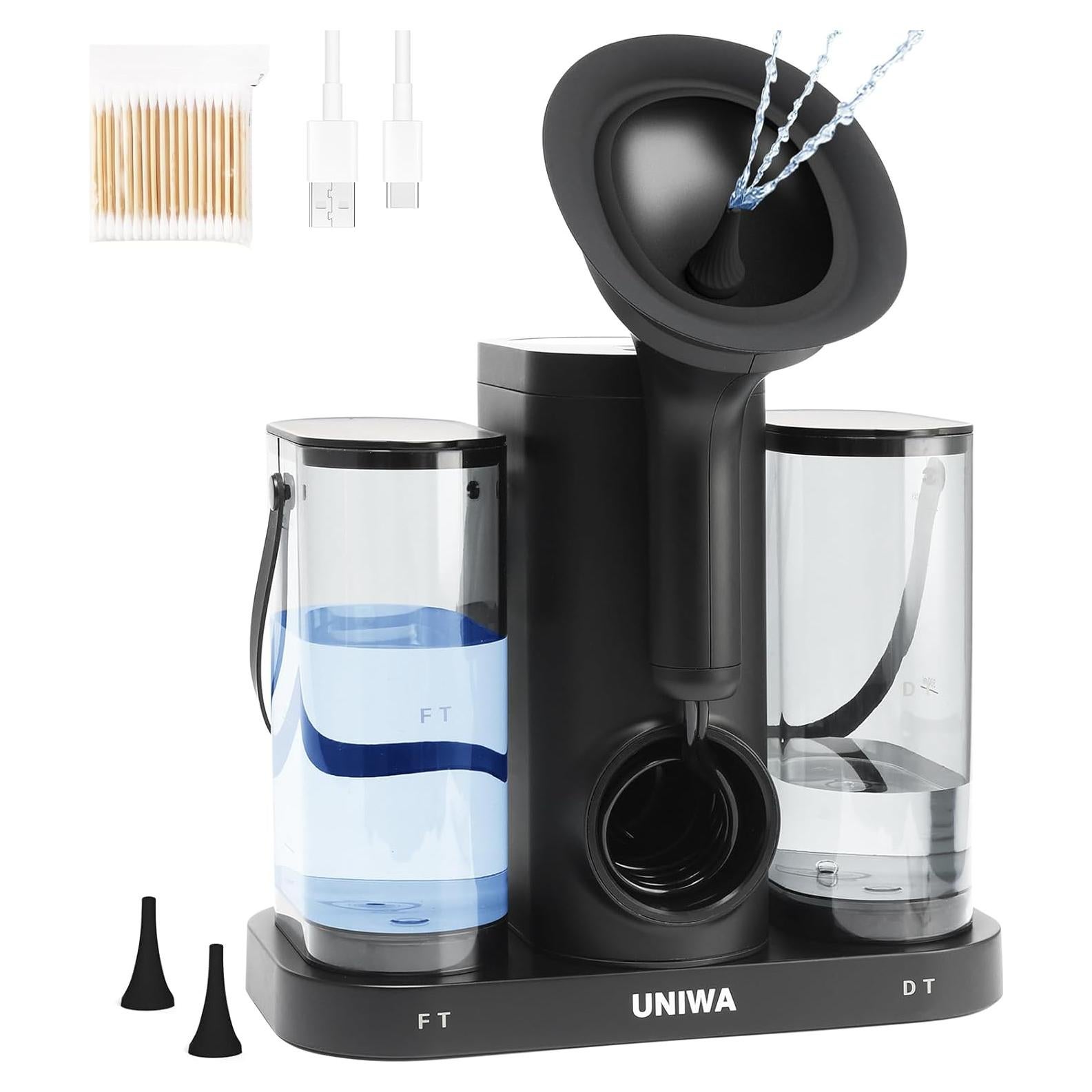 Limpiador de Oídos Eléctrico UNIWA con 4 Modos y Puntas Reutilizables