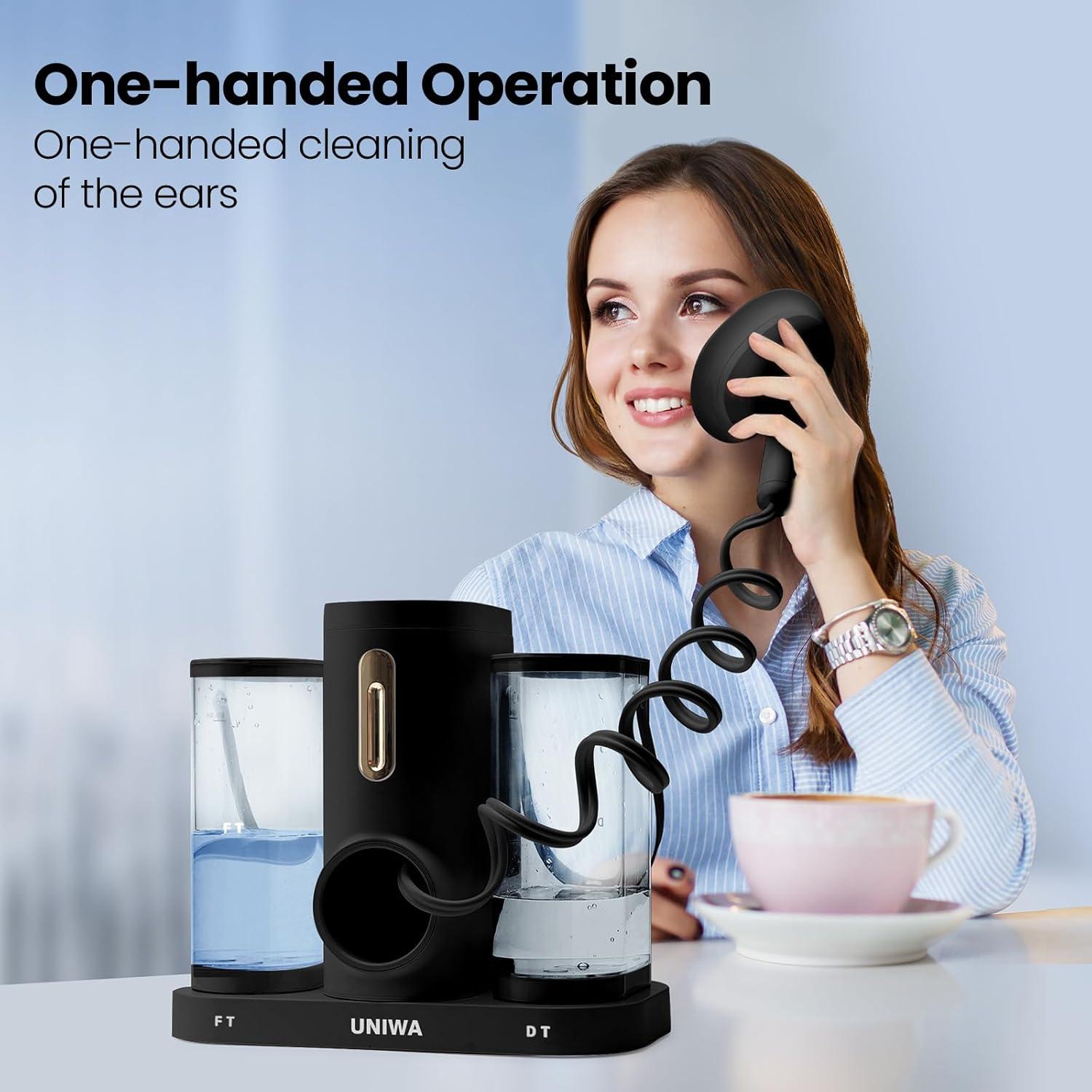 Limpiador de Oídos Eléctrico UNIWA con 4 Modos y Puntas Reutilizables