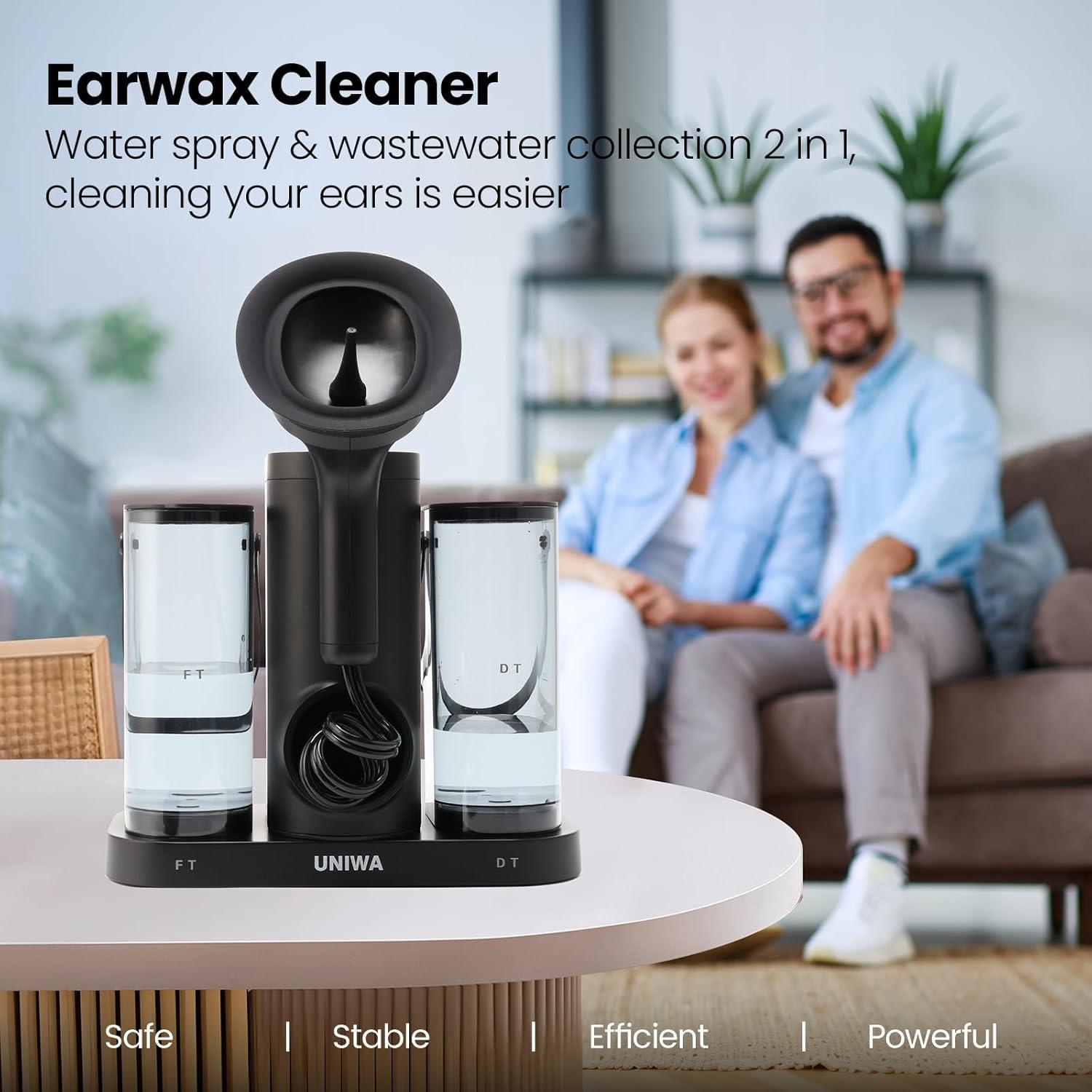 Limpiador de Oídos Eléctrico UNIWA con 4 Modos y Puntas Reutilizables