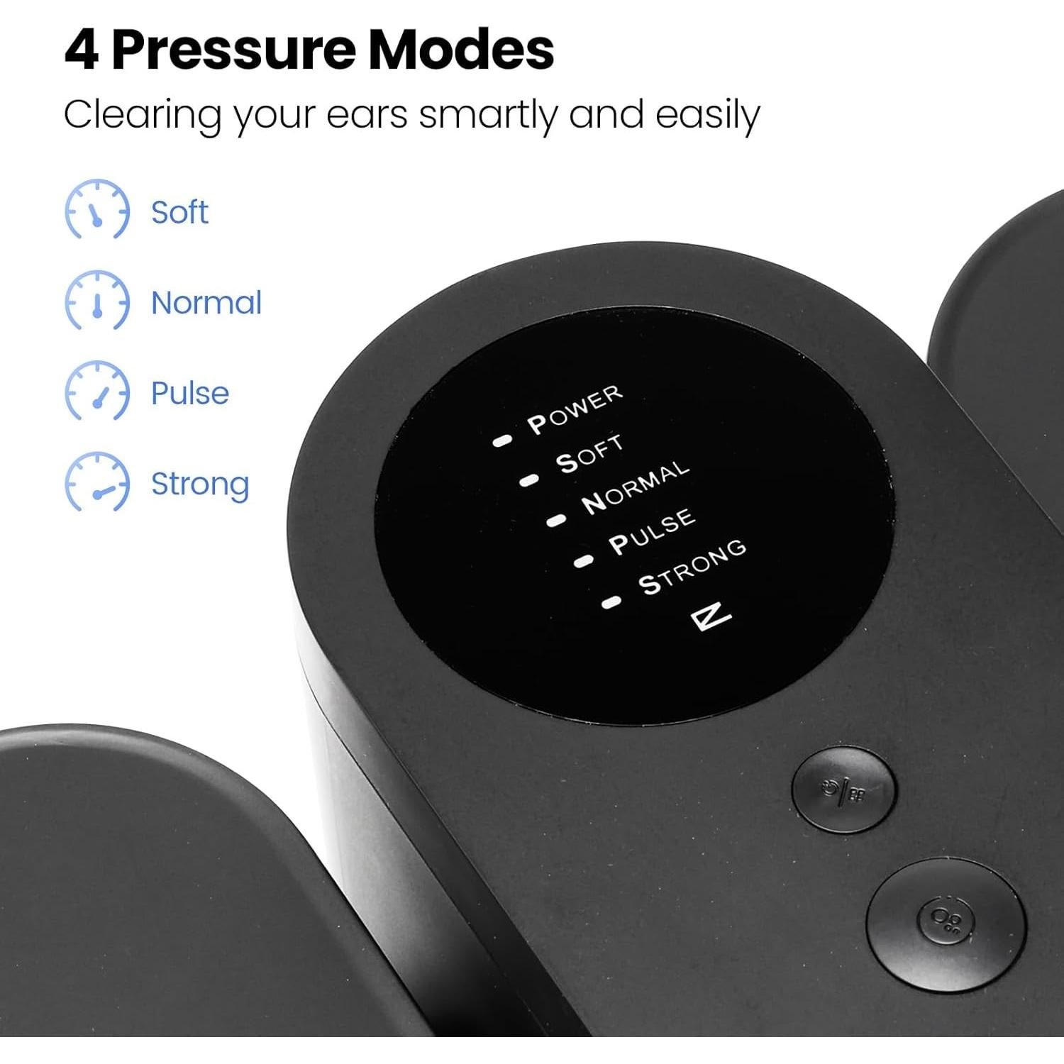 Limpiador de Oídos Eléctrico UNIWA con 4 Modos y Puntas Reutilizables