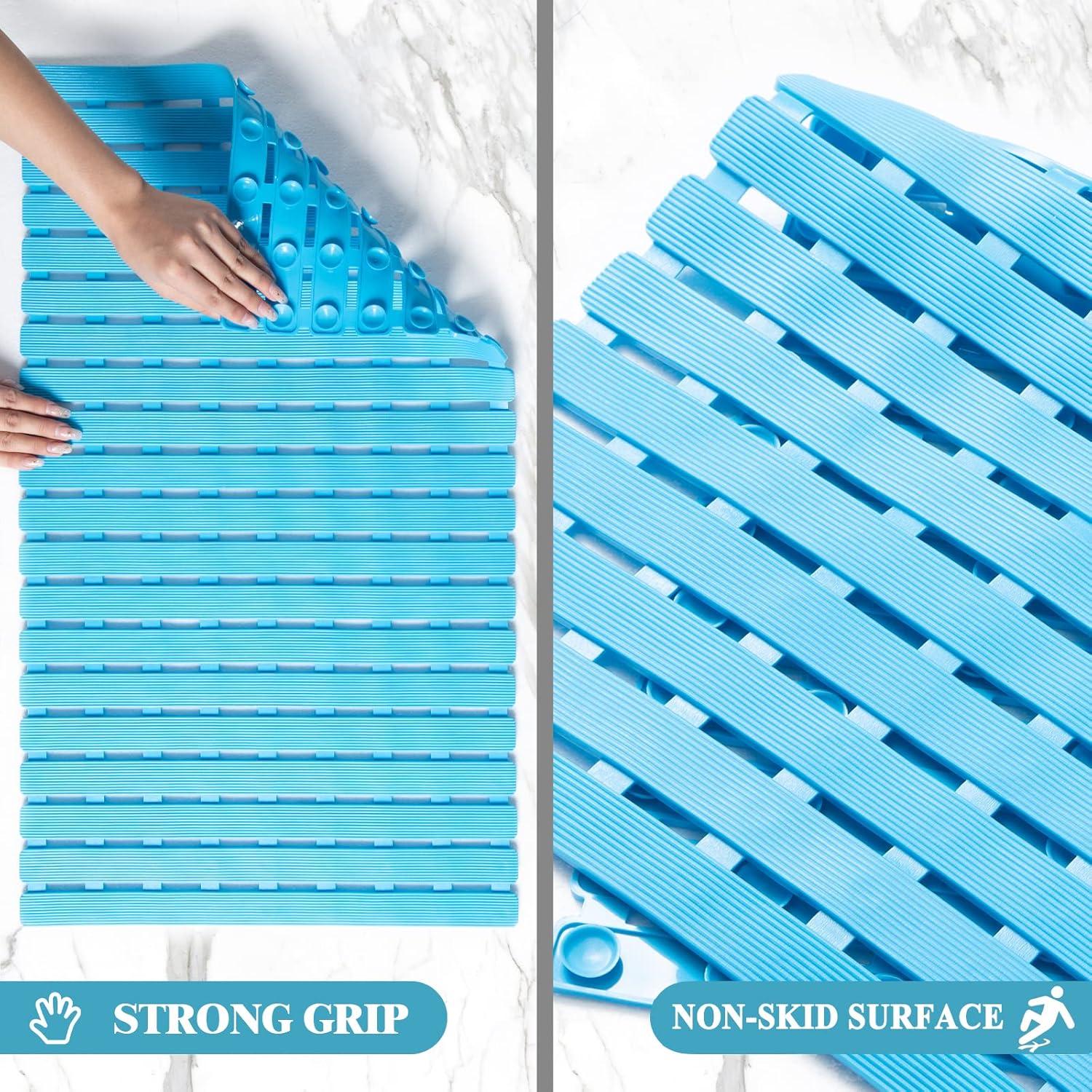 Alfombra de Baño Antideslizante Sheepping 68.5x40.6cm Azul