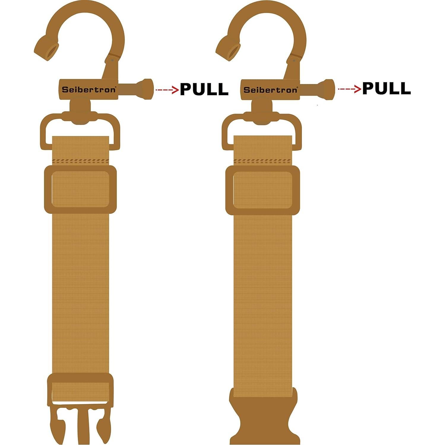Correa de Equipaje Ajustable Seibertron Negra 59-90 cm