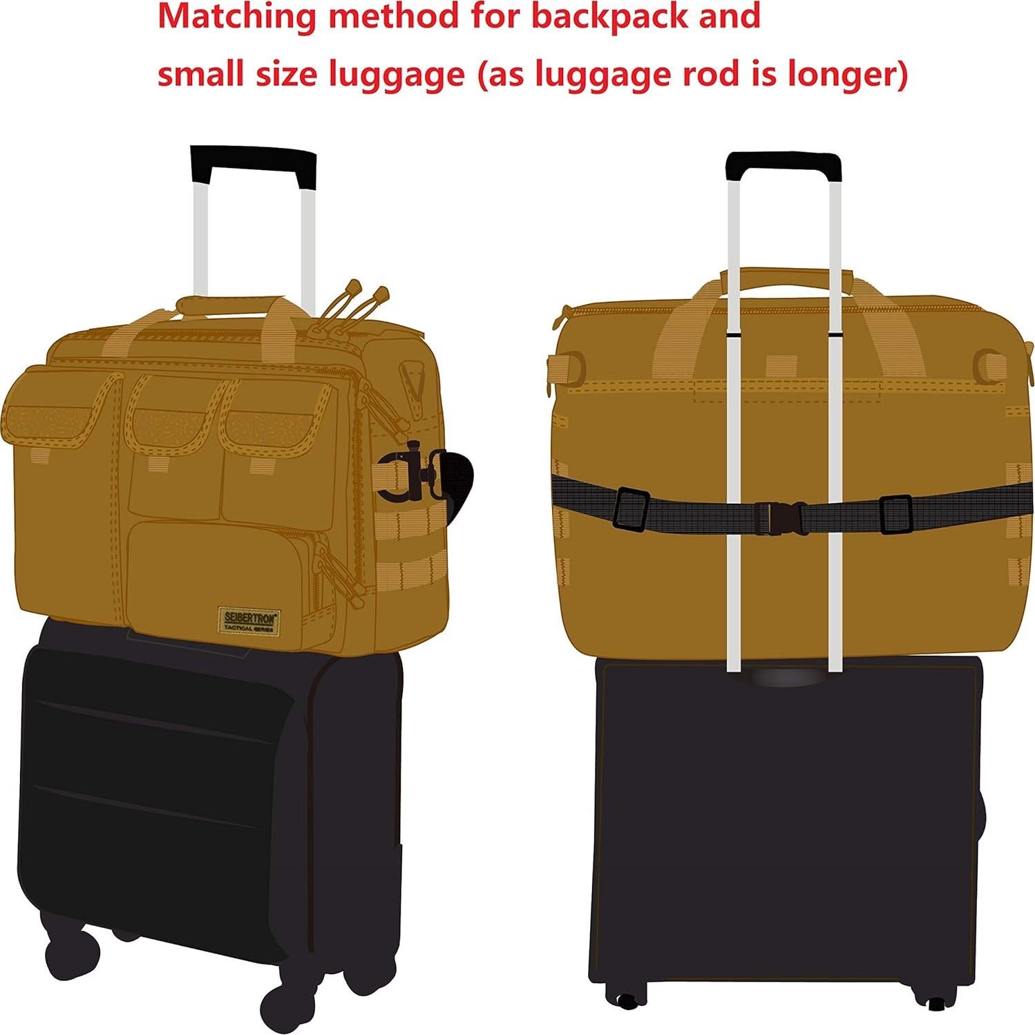 Correa de Equipaje Ajustable Seibertron Negra 59-90 cm