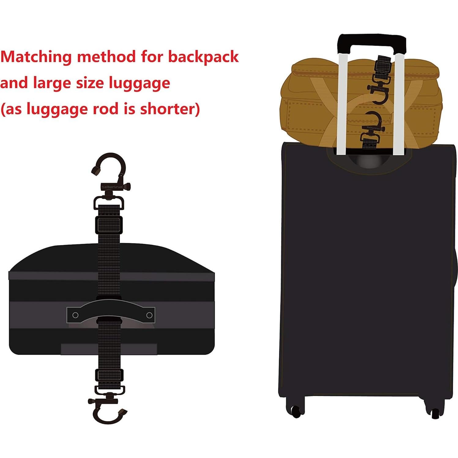 Correa de Equipaje Ajustable Seibertron Negra 59-90 cm