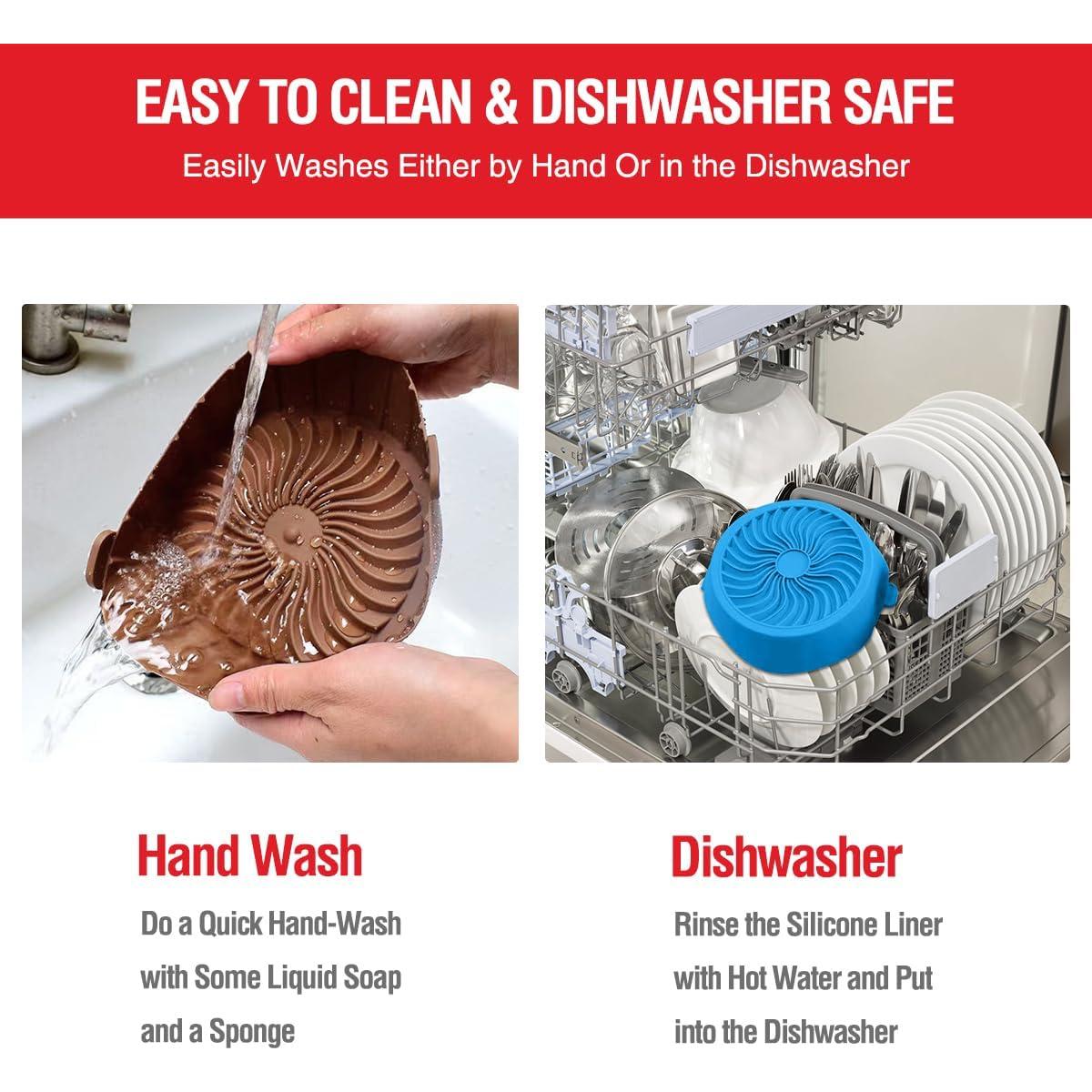 Forros de Silicona Reutilizables para Freidoras de Aire Xabzhzn