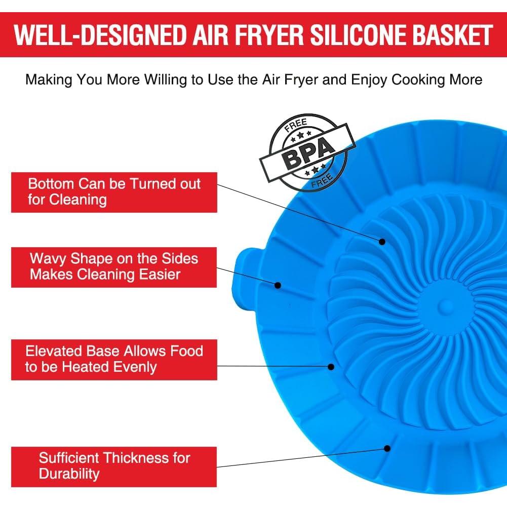 Forros de Silicona Reutilizables para Freidoras de Aire Xabzhzn