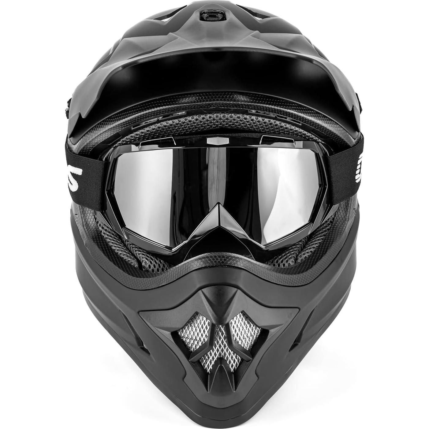 Casco de ATV OUMURS D001TY06331MB con Gafas y Guantes