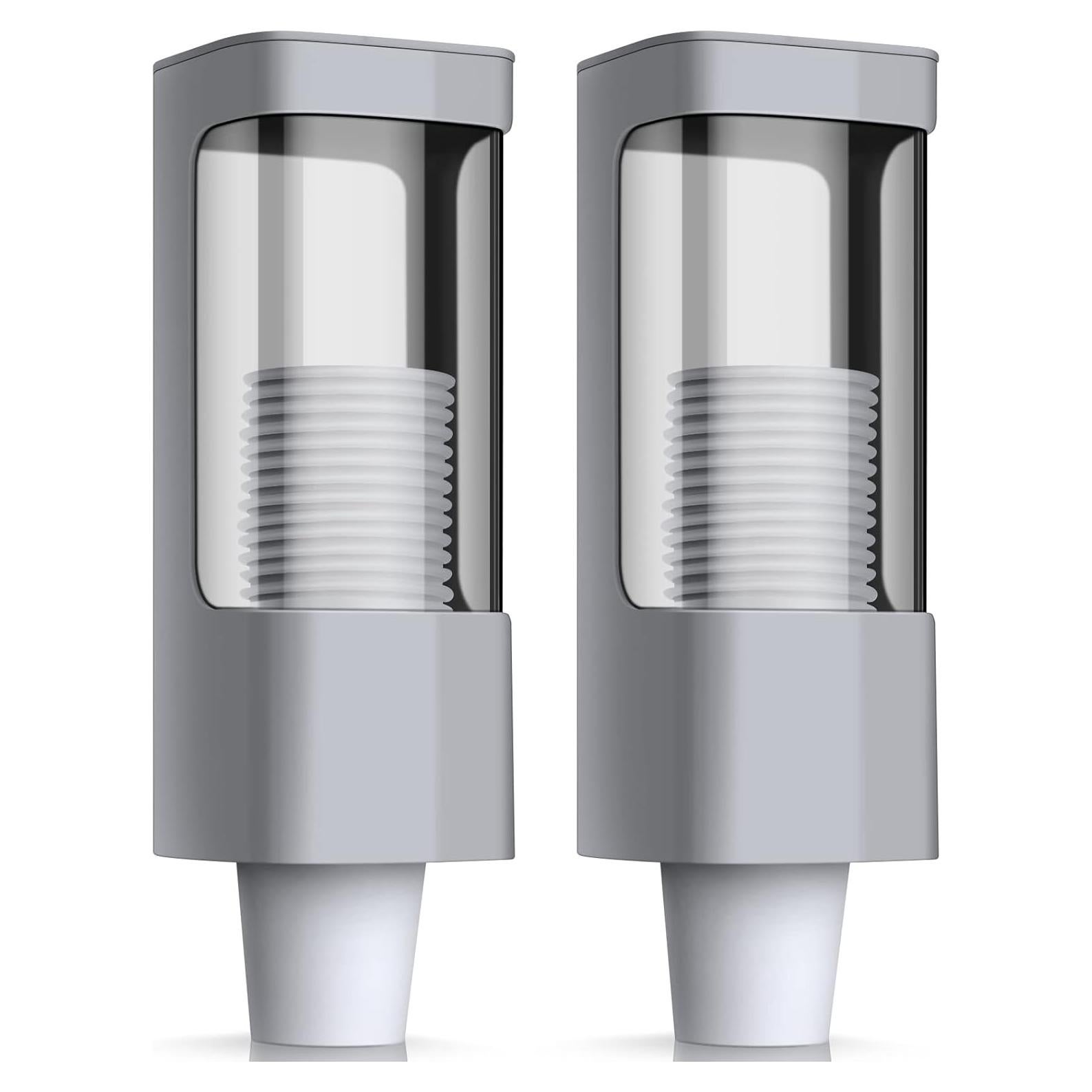 Dispensador de Vasos Descartables Chengu 2 Piezas Gris 3-5 oz