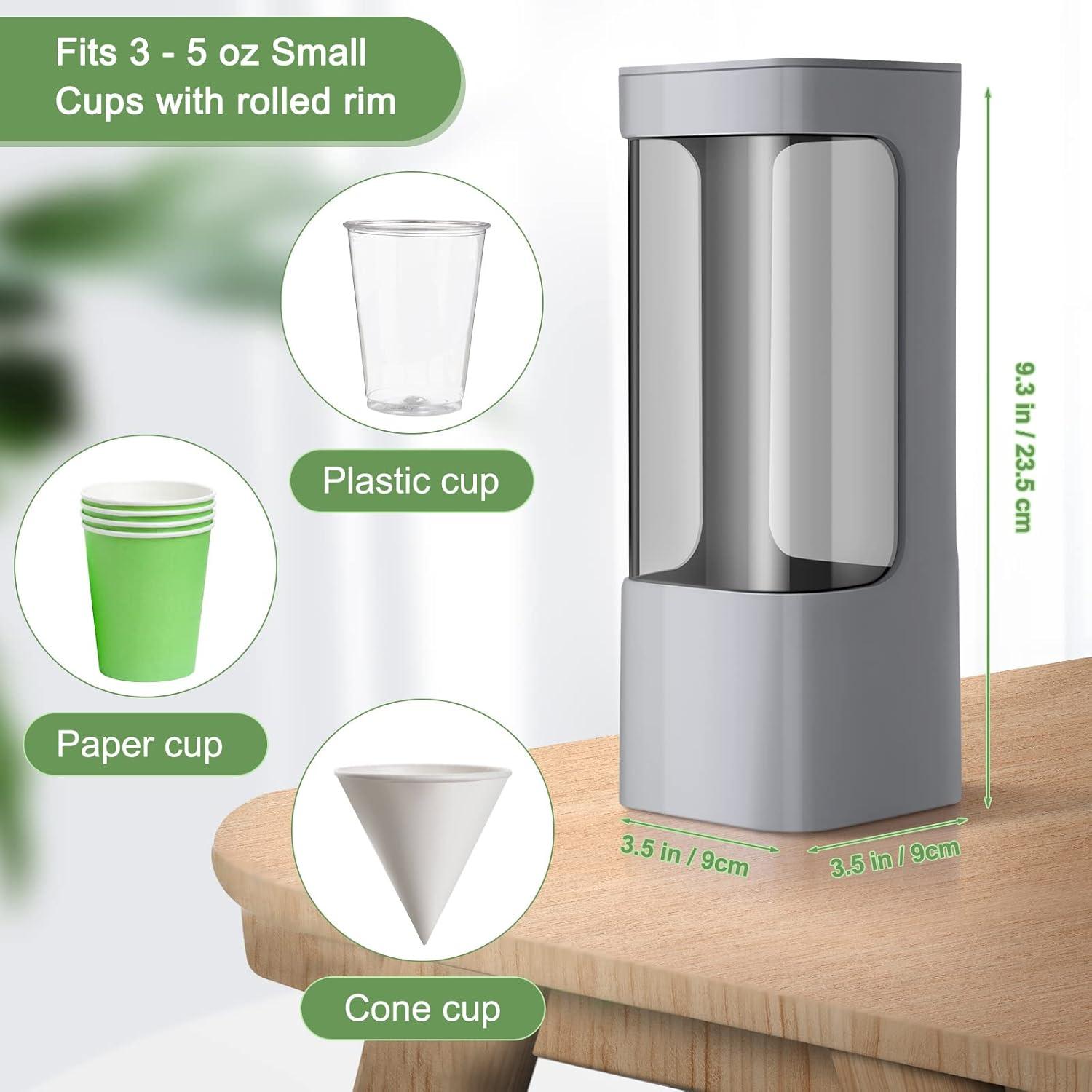 Dispensador de Vasos Descartables Chengu 2 Piezas Gris 3-5 oz