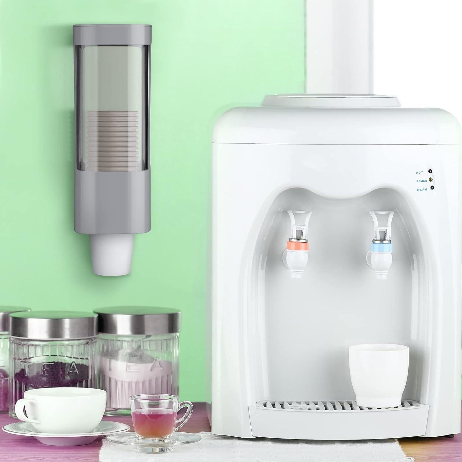 Dispensador de Vasos Descartables Chengu 2 Piezas Gris 3-5 oz