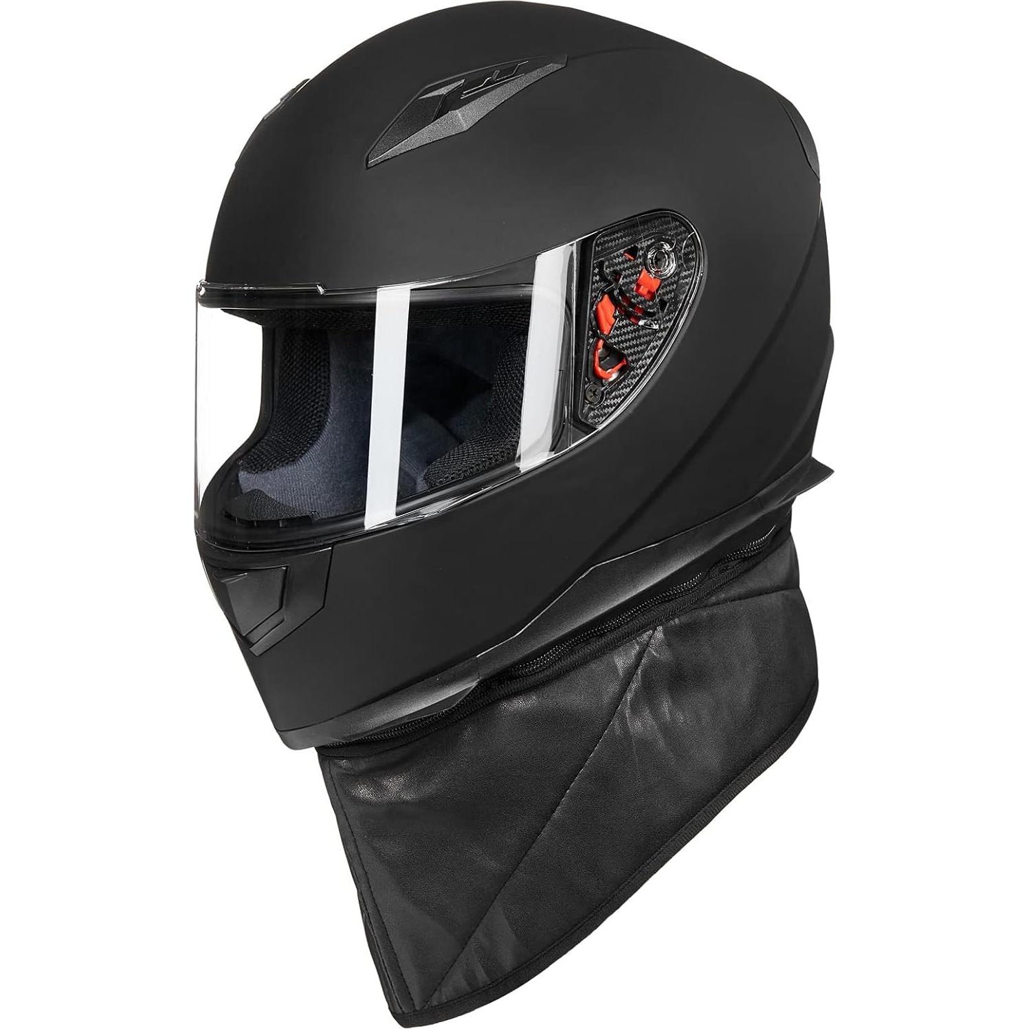 Casco de Moto ILM JK313 con 2 Visores y Bufanda Invierno