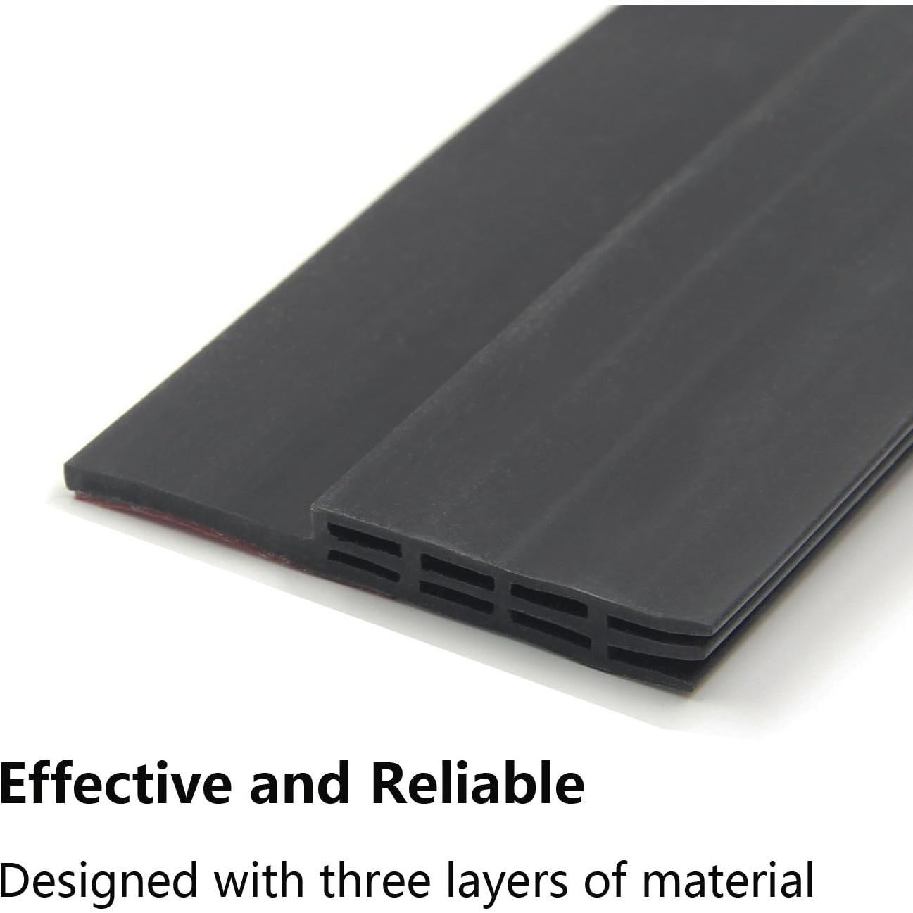 Bisel de puerta VITAM AMO 100 cm x 5 cm negro autoadhesivo