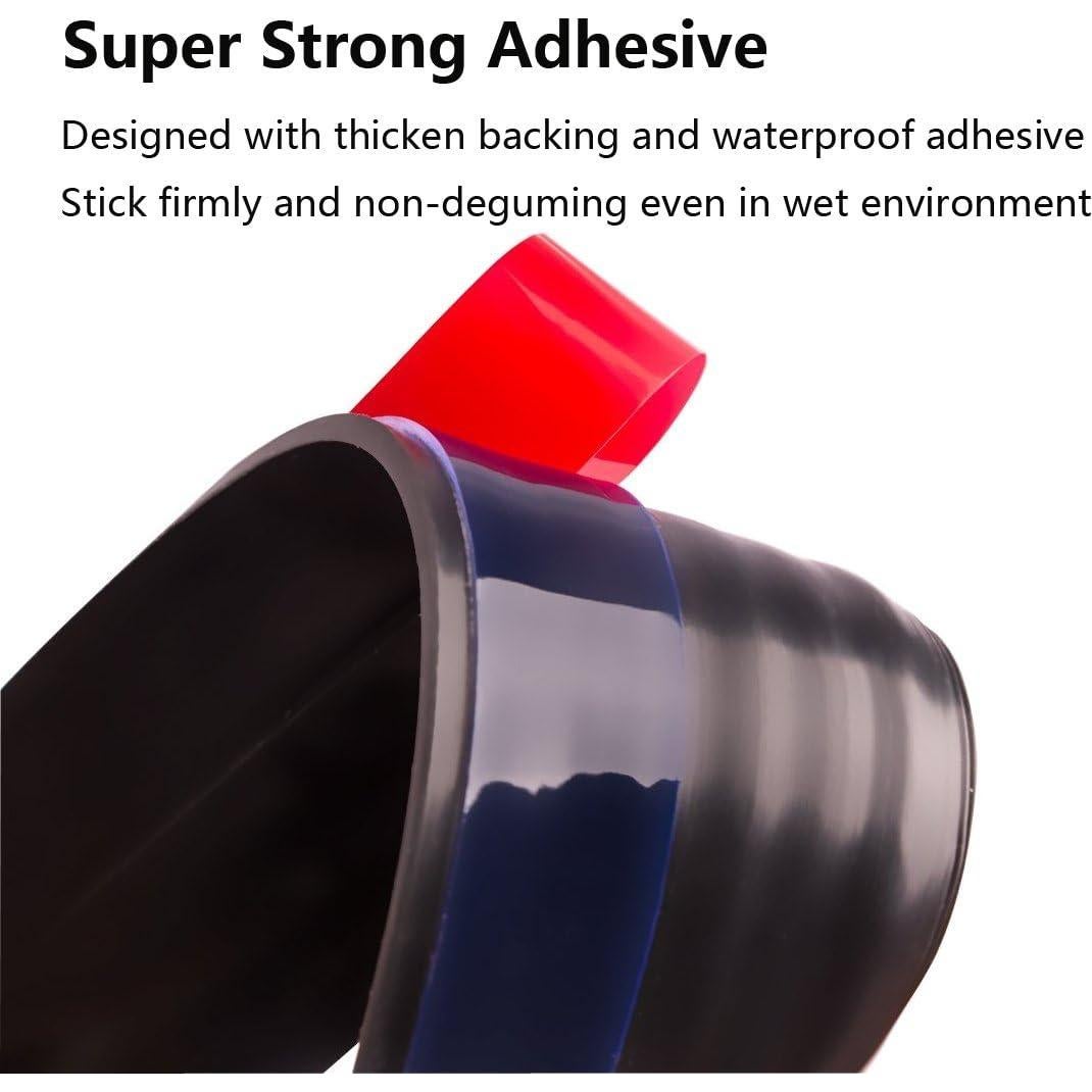 Bisel de puerta VITAM AMO 100 cm x 5 cm negro autoadhesivo