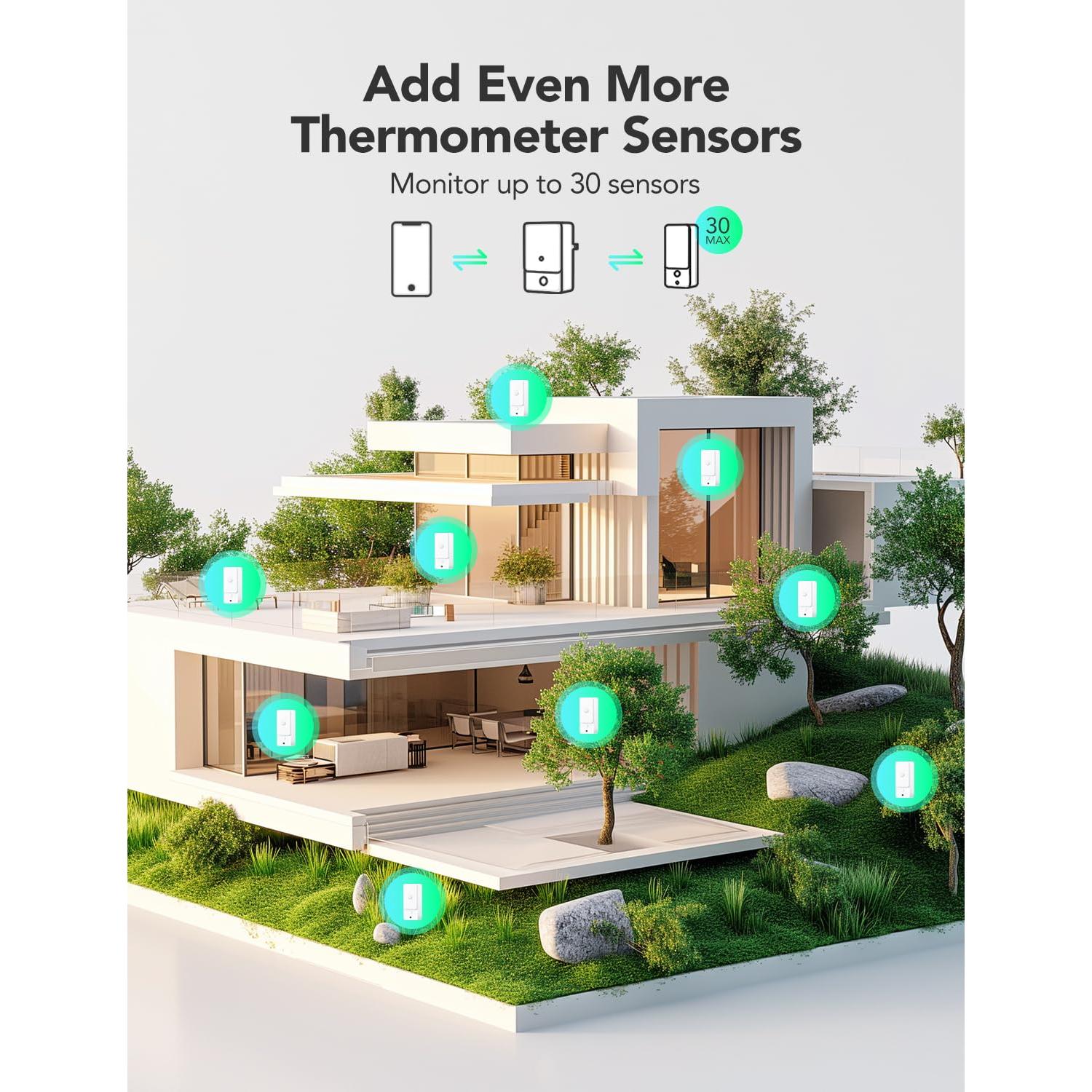 Termómetro Higrómetro Wi-Fi GoveeLife H5107 Interior Exterior