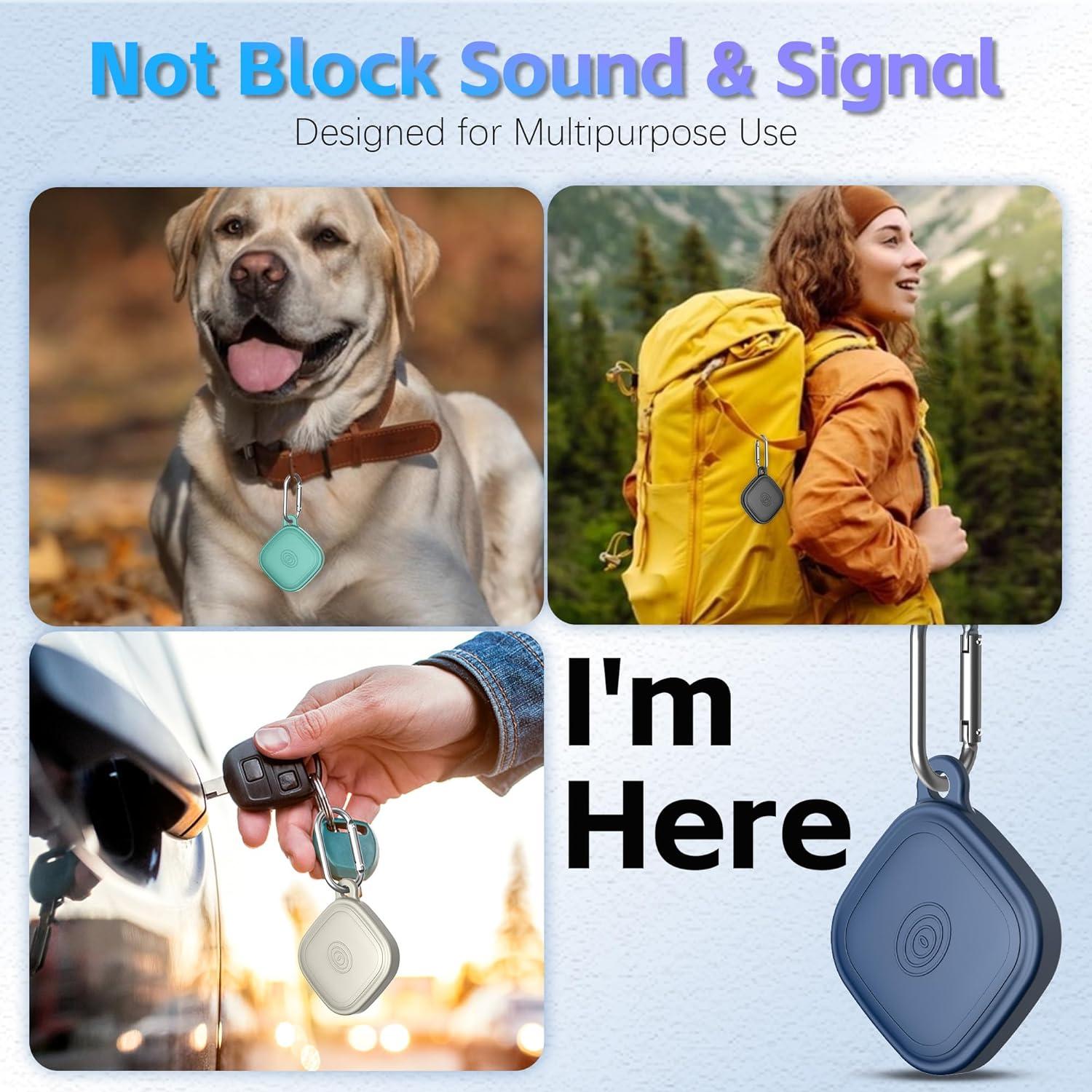 Funda de Silicona Impermeable QINZAC para Tile Mate 2024 - 4 Pcs