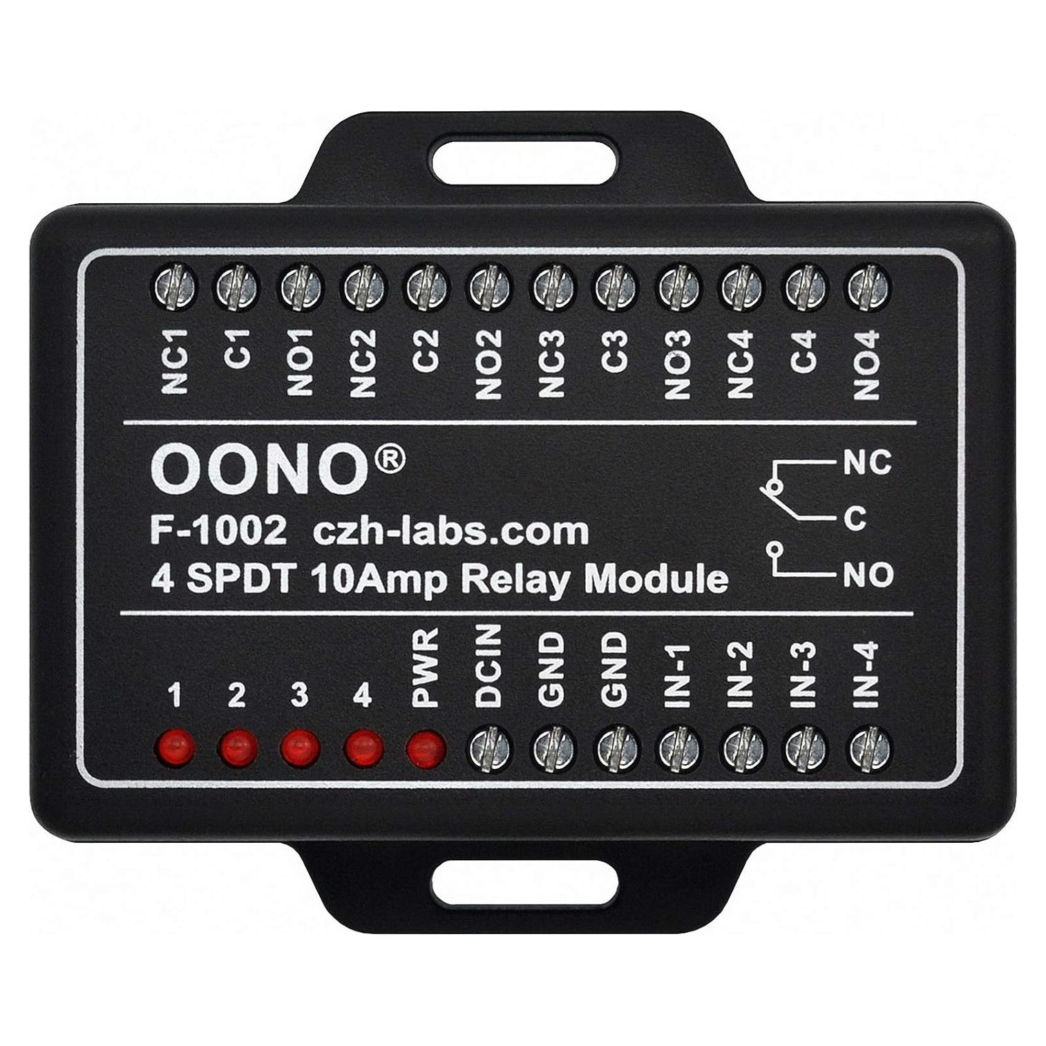 Módulo Relé de Potencia 4 Canales SPDT 10A DC5V para Raspberry Pi