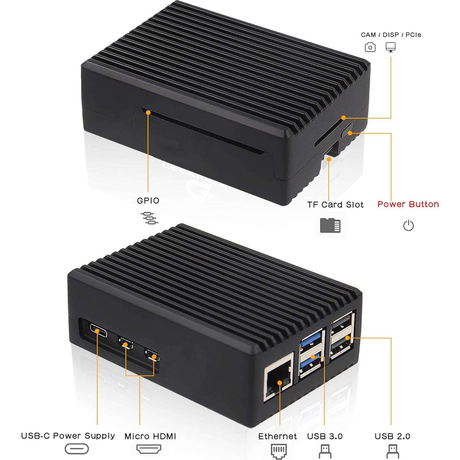 Caja de Enfriamiento Pasivo Geekworm P573 para Raspberry Pi 5
