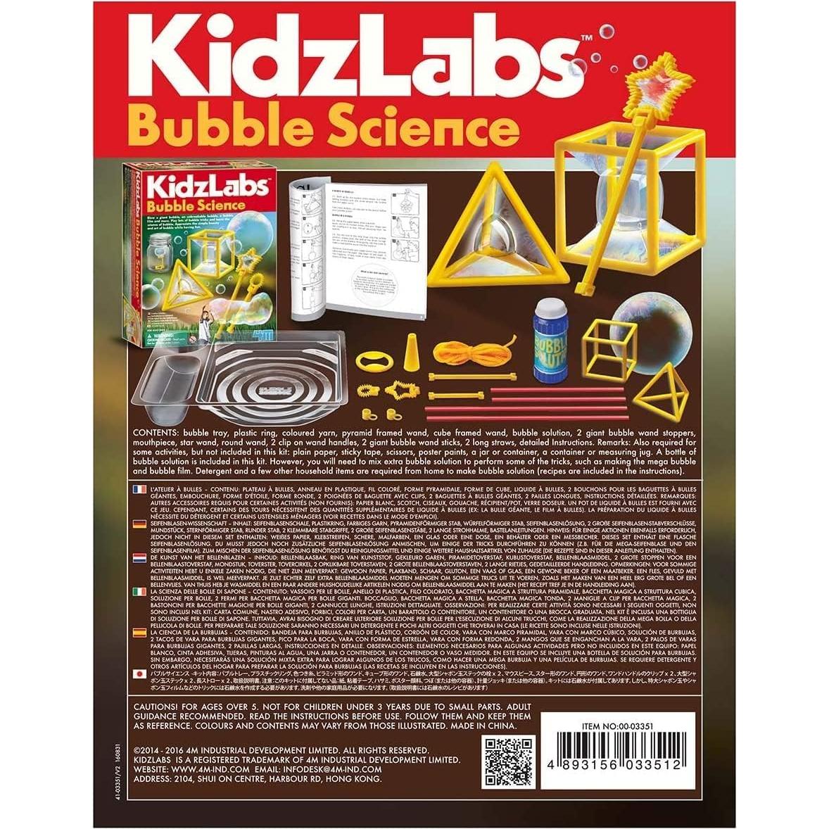 Kit de Ciencia de Burbujas 4M - Experimentos para Niños 5+