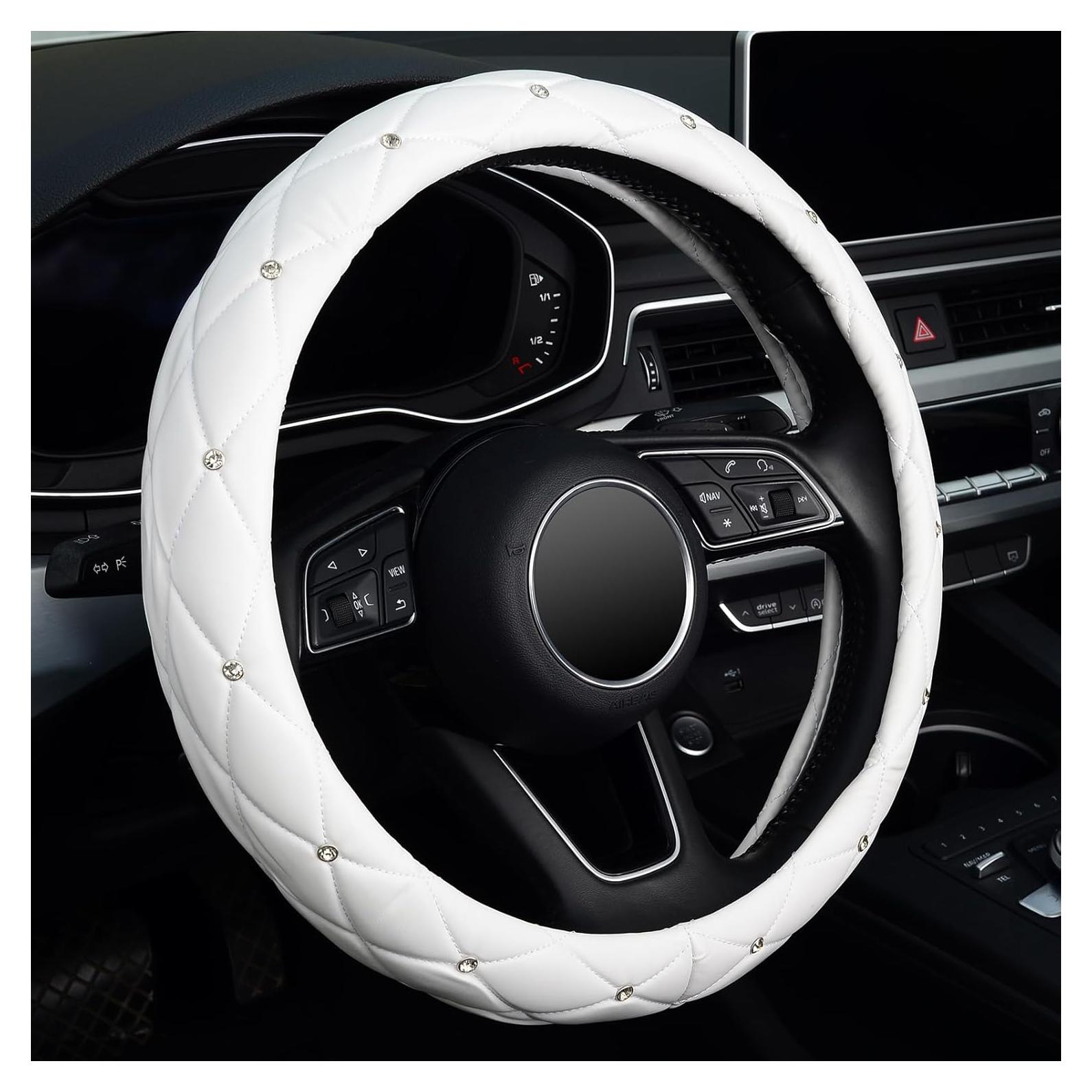 Cubierta de Volante KAFEEK KF10360-ZD Cuero Blanco 37-39 cm