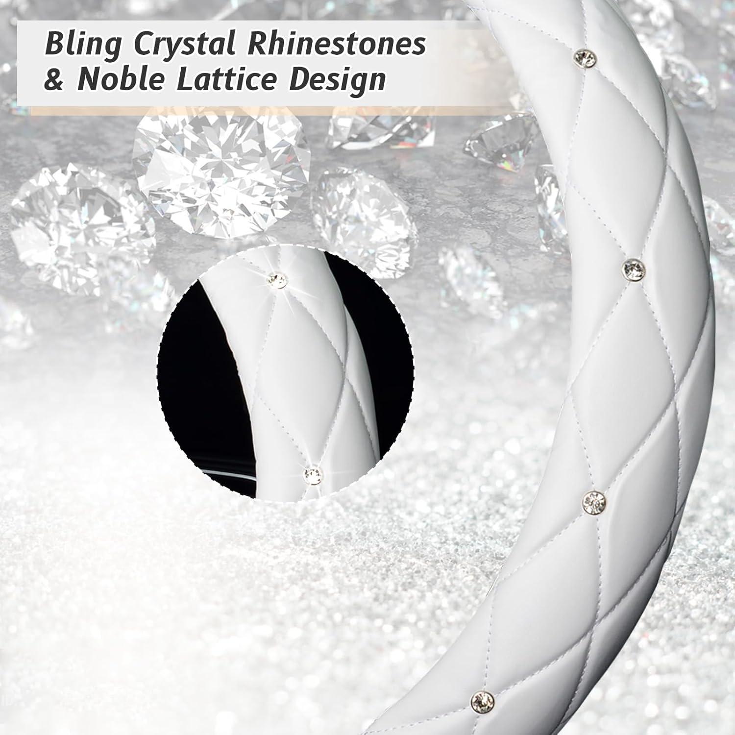 Cubierta de Volante KAFEEK KF10360-ZD Cuero Blanco 37-39 cm