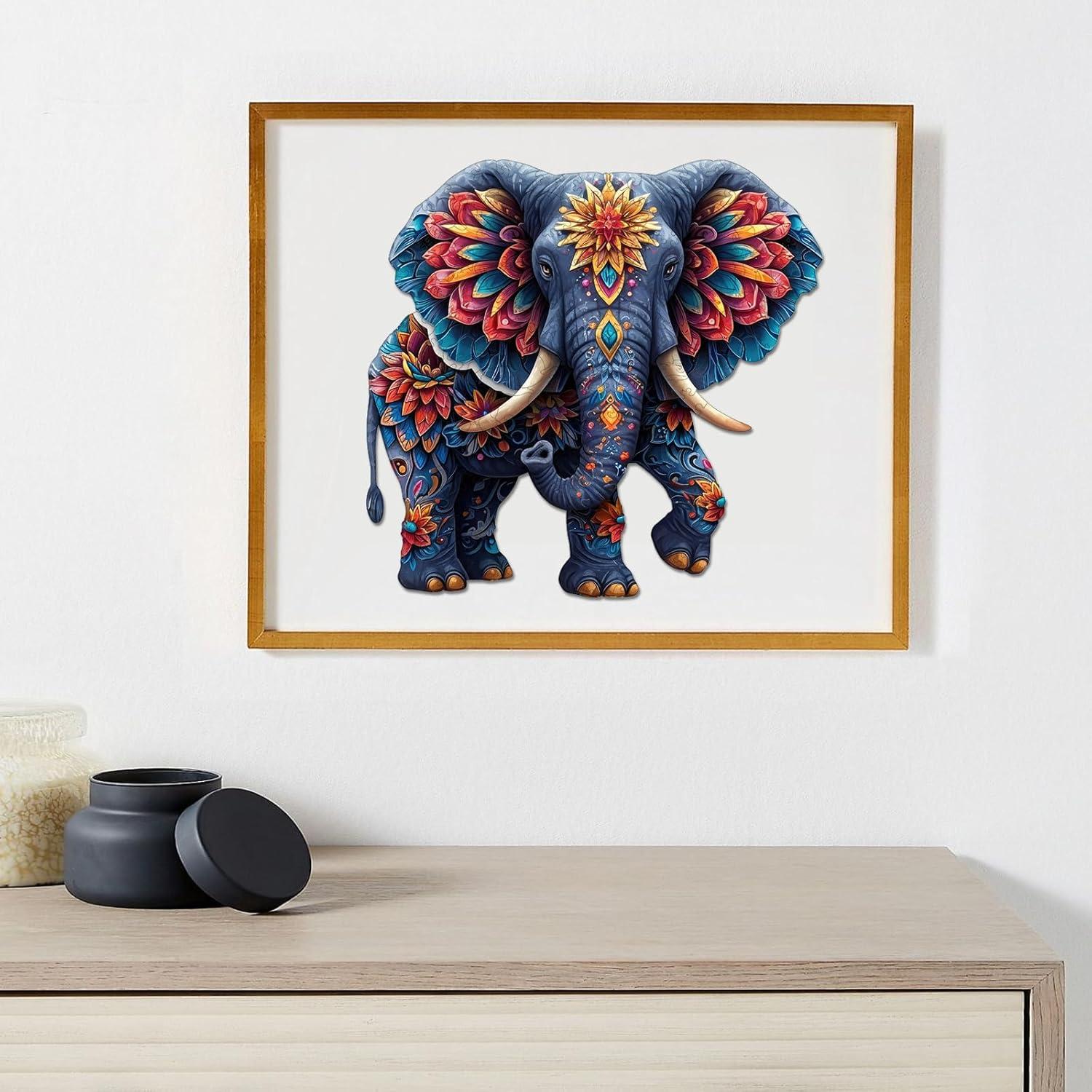 Rompecabezas de Madera Elefante 200 Piezas 28.4x28.4 cm