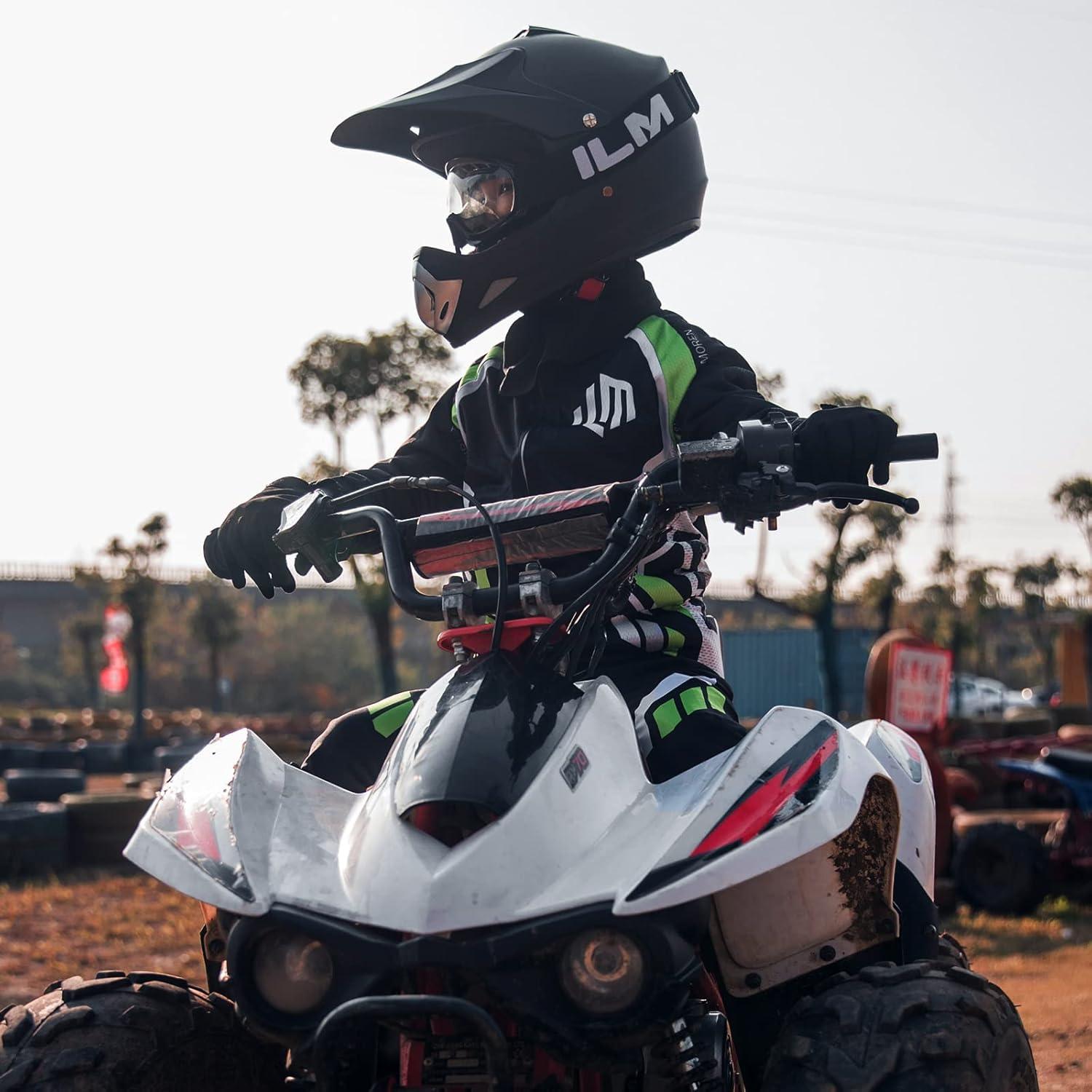Casco ILM BLD-818 para Niños Motocross Azul 1.21 kg
