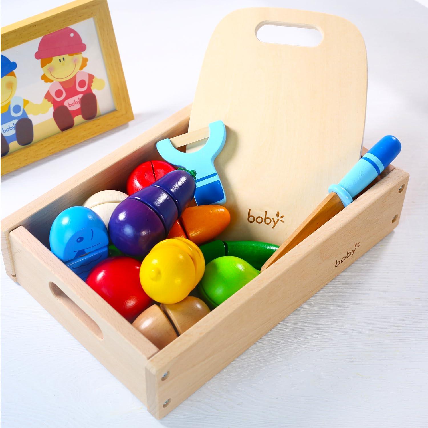 Conjunto de Comida de Madera Dailyfunn para Cocina Infantil