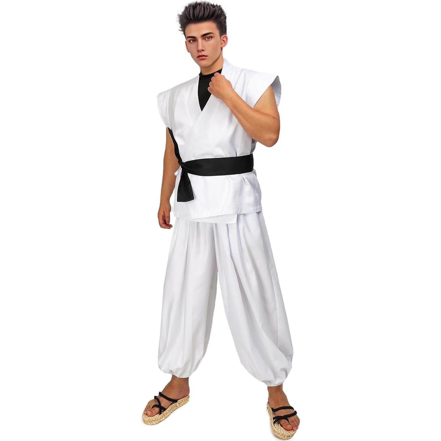 DAZCOS Traje de Cosplay para Hombre JJK Kung Fu Blanco Talla XS