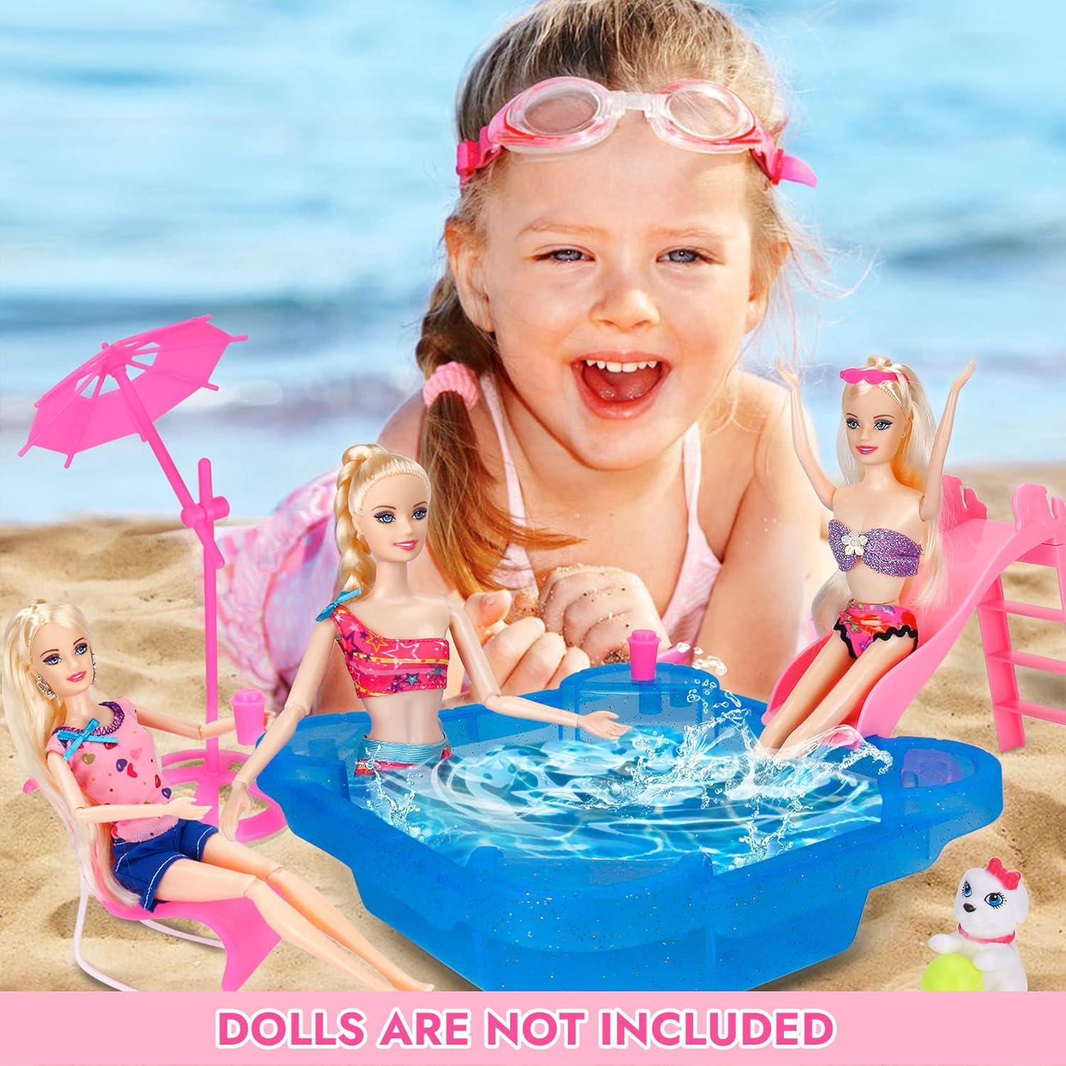 Set de Juego de Piscina Bettina con Tobogán y Accesorios