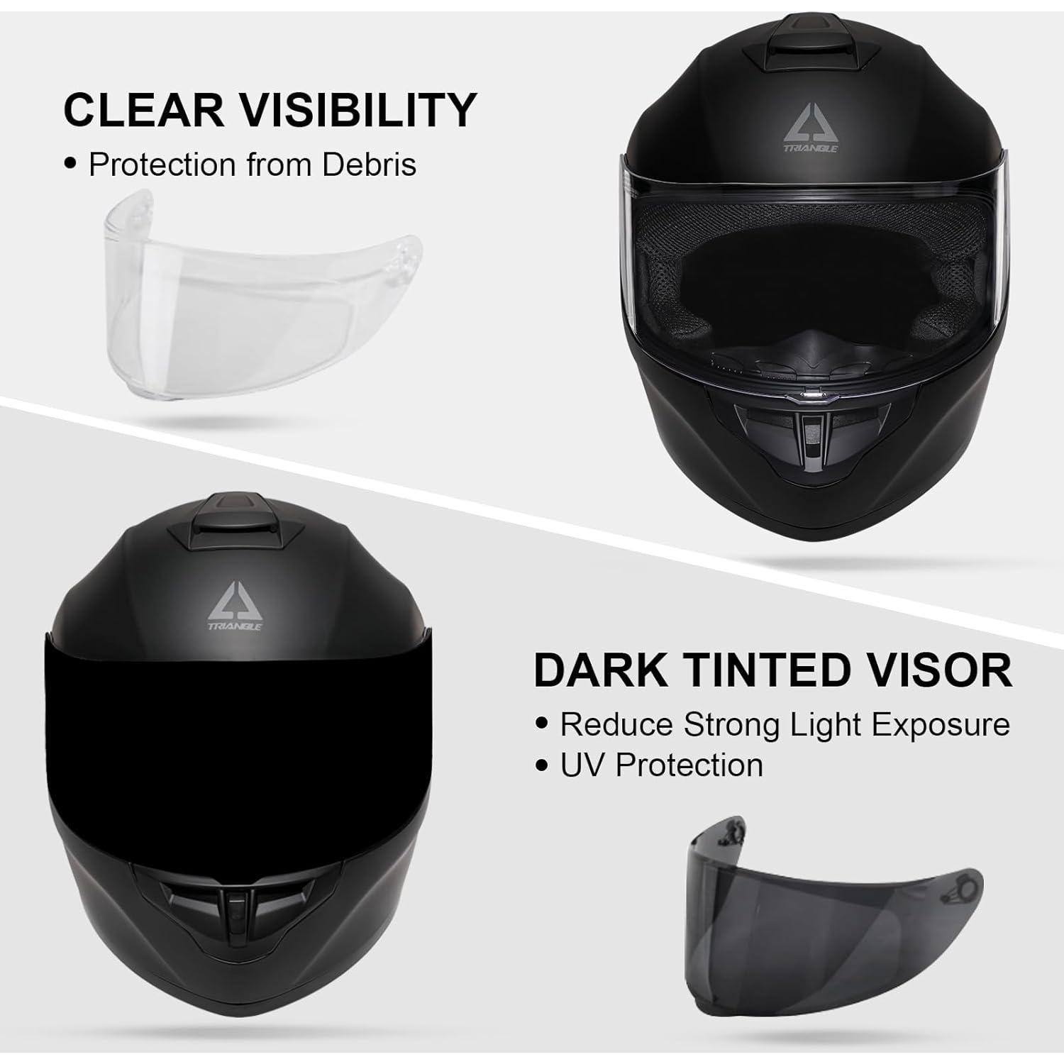 Casco Moto Integral TRIANGLE TFF15 Visor Doble