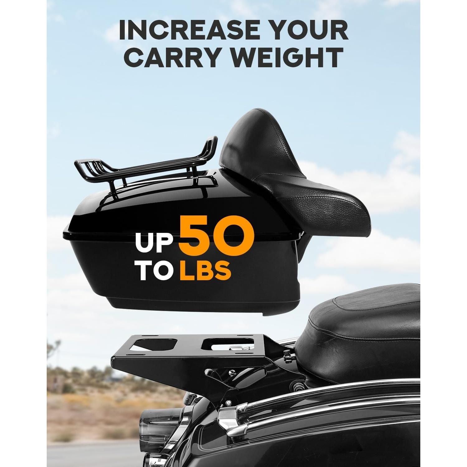 Soporte de Equipaje Desmontable PBYMT Negro para Harley 2014-2025