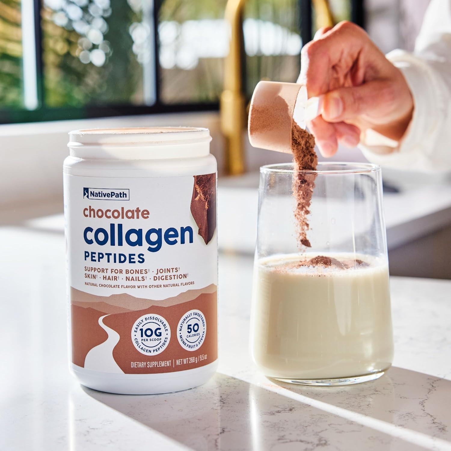 Colágeno Hidrolizado Tipo 1 y 3 NativePath Chocolate 268g