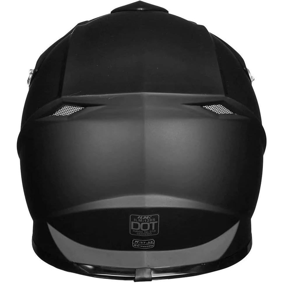 Casco de Motocross ILM 128S Adulto Mediano Negro Mate