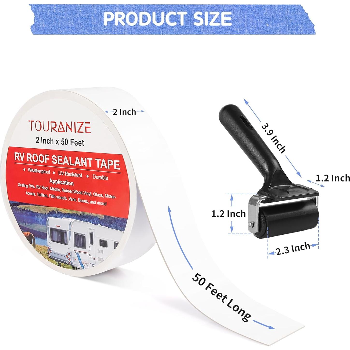 Cinta Selladora para Techo de RV Touranize 5 cm x 15 m Blanca