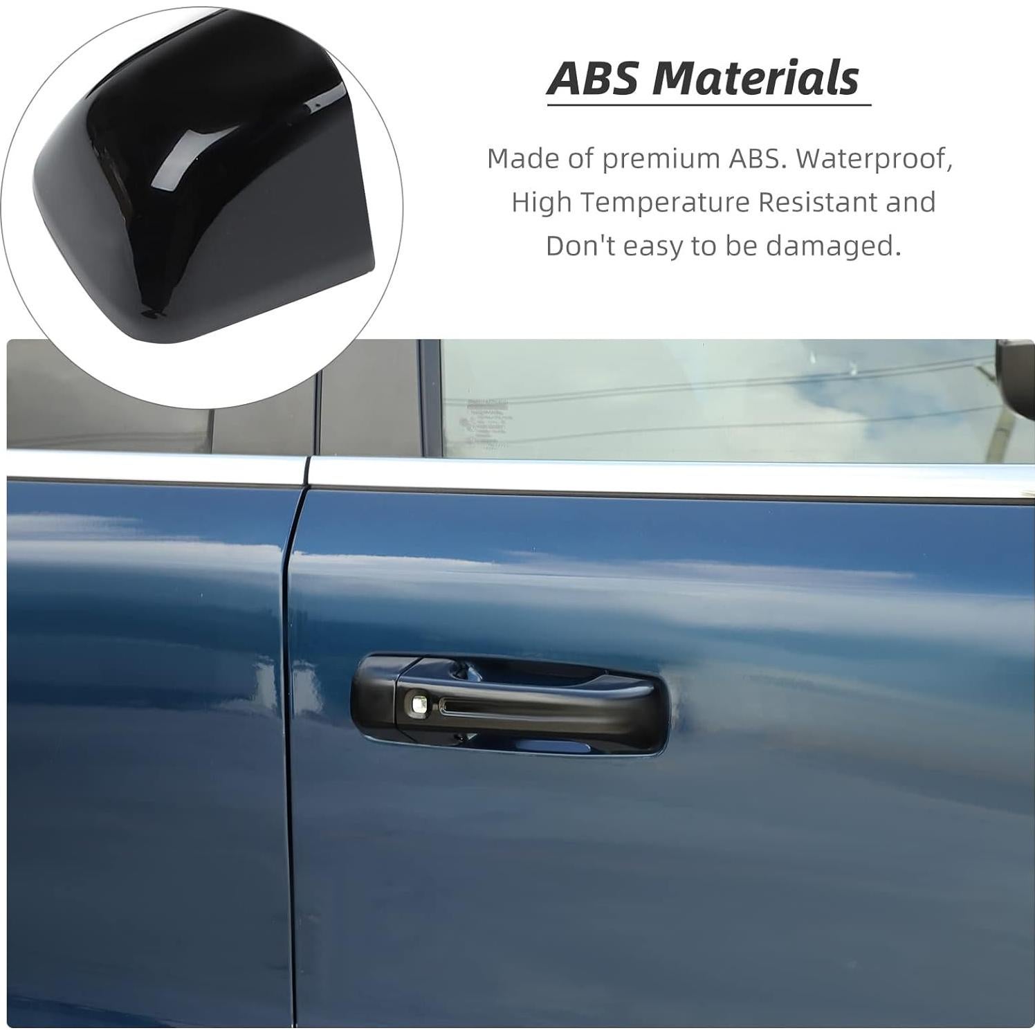 Cubierta de Manija de Puerta Exterior Hoolcar para Dodge Ram 2018-2021, Negro