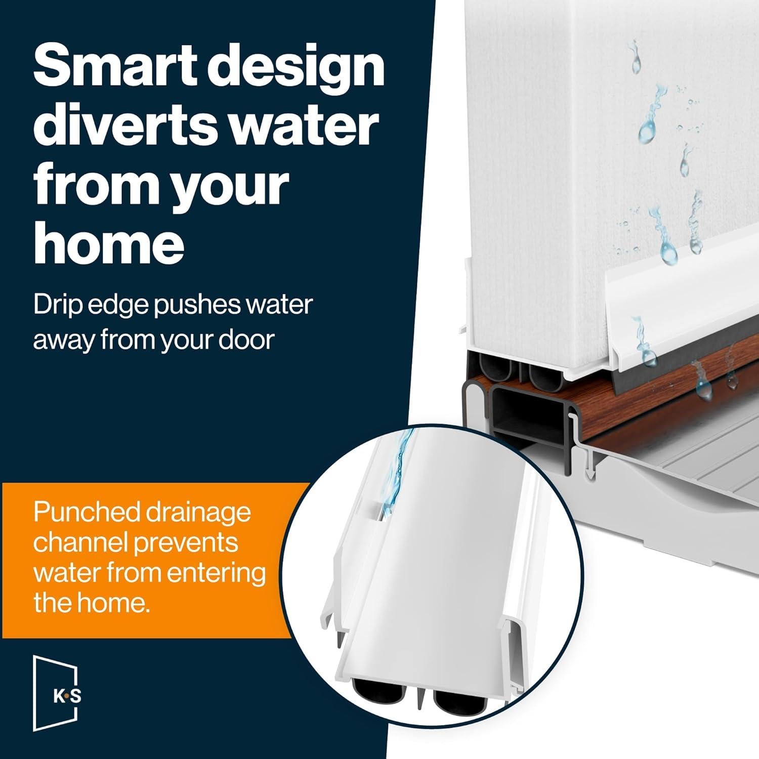 Barrera de Puerta Doble Burbuja KS Hardware 81.3 cm Blanco